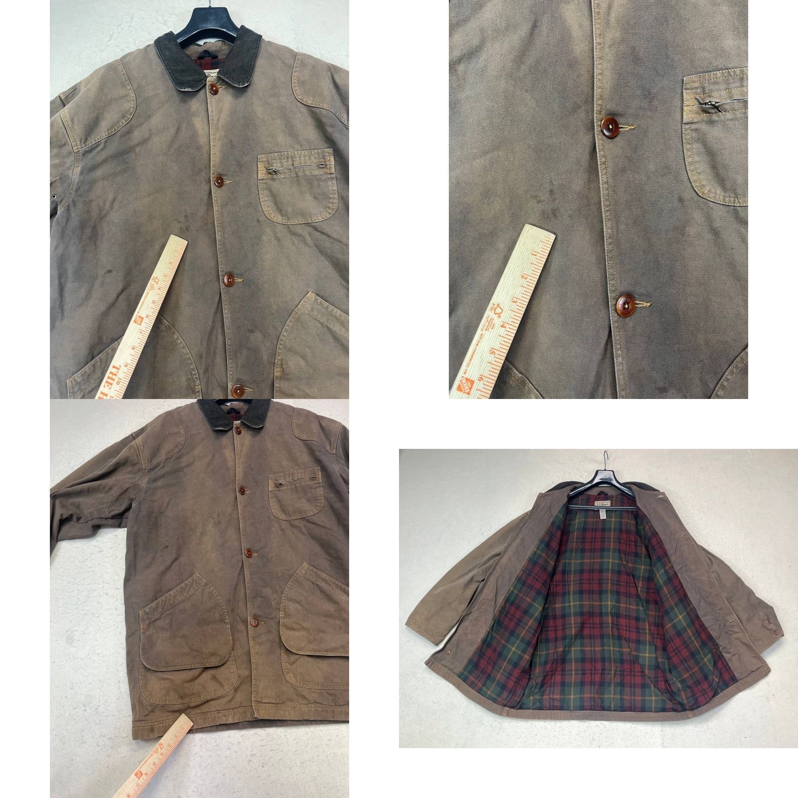 Vintage Vtg LL Bean Field Coat Jacket Brown Cotton Canvas Collared Size XL Beige Men Jacket Cotton Lined Wind-Resistant All Seasons Size US XL / EU 56 / 4 - 8 Thumbnail