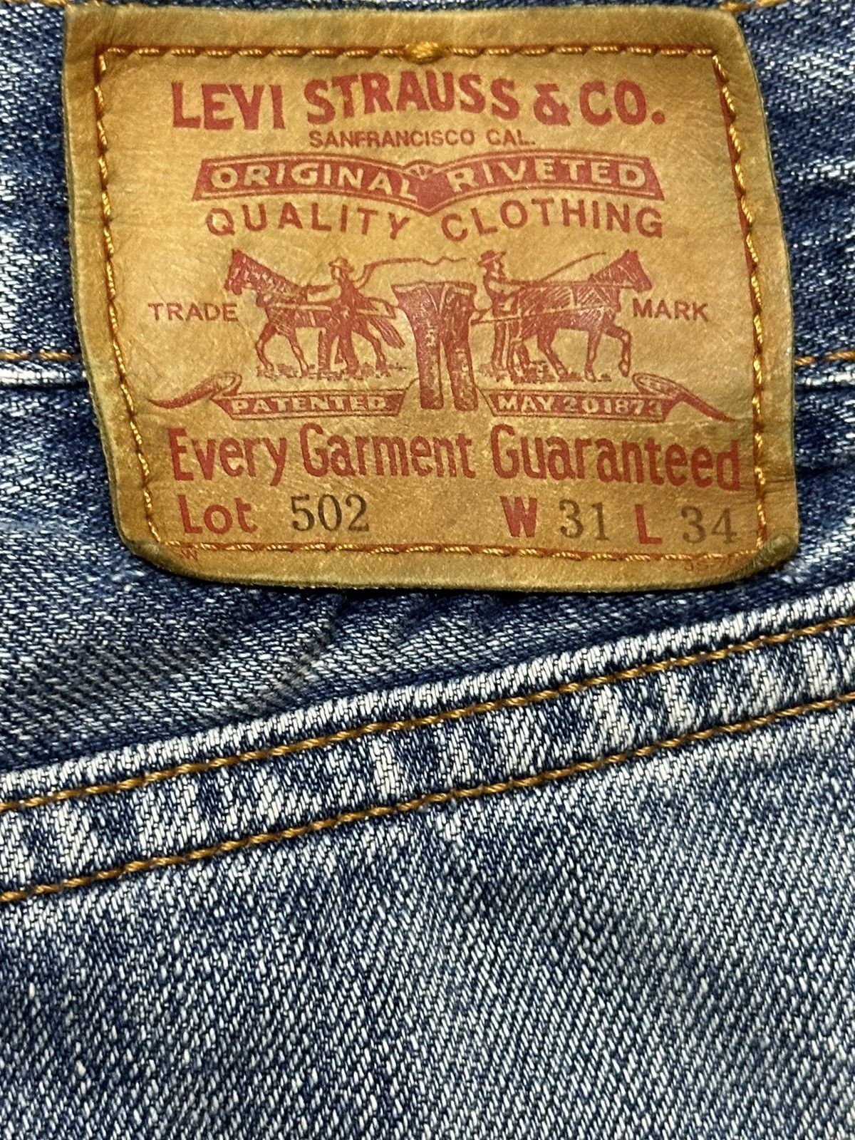 Levi's Vintage 80s Levis 502 Blue Faded Wash Style Loose Jeans Size US 30 / EU 46 - 9 Thumbnail