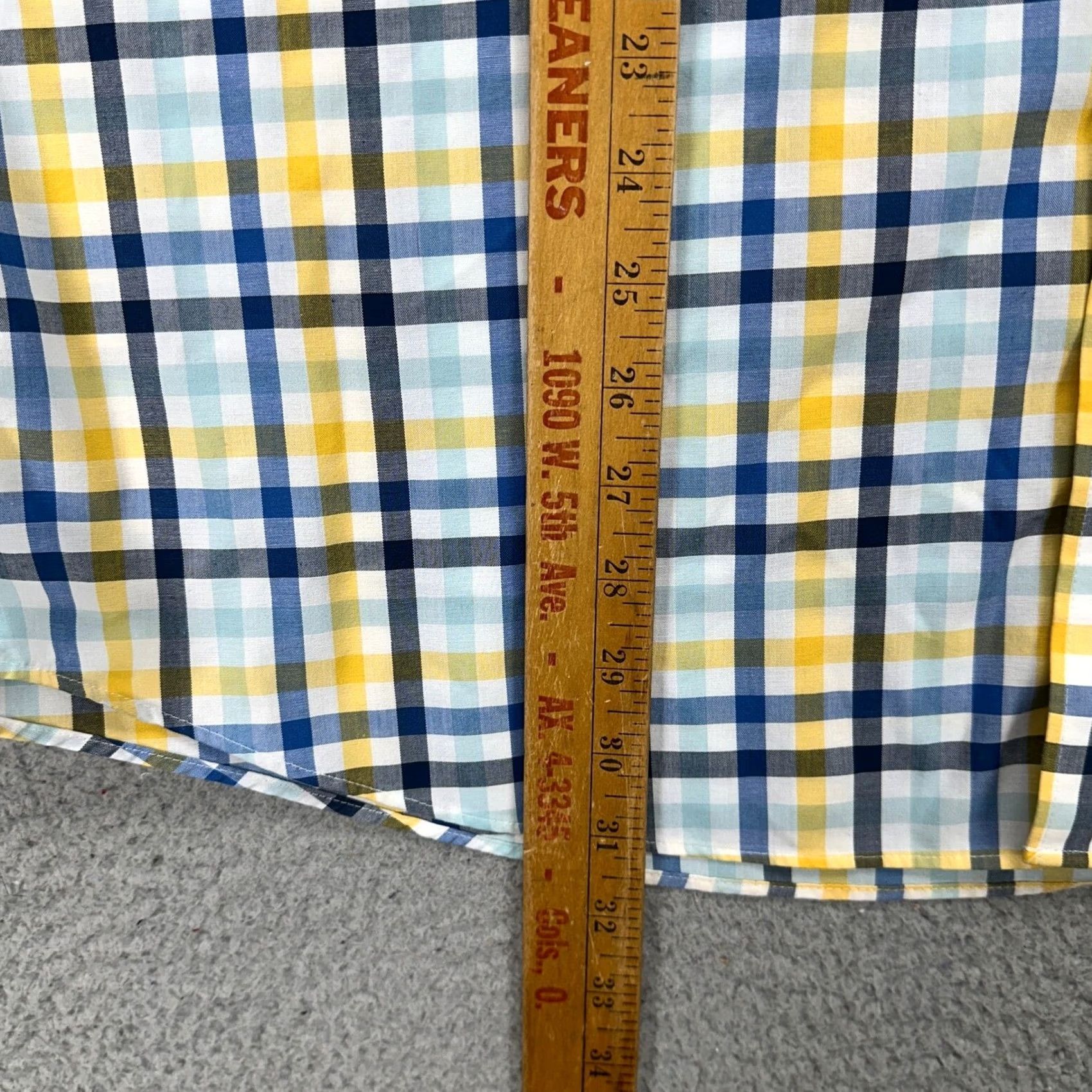 Vintage L.L. Bean Mens Button Down Shirt Large Reg Blue Yellow Plaid Long Sleeve Pocket Shirt Boy? Size US L / EU 52-54 / 3 - 7 Thumbnail