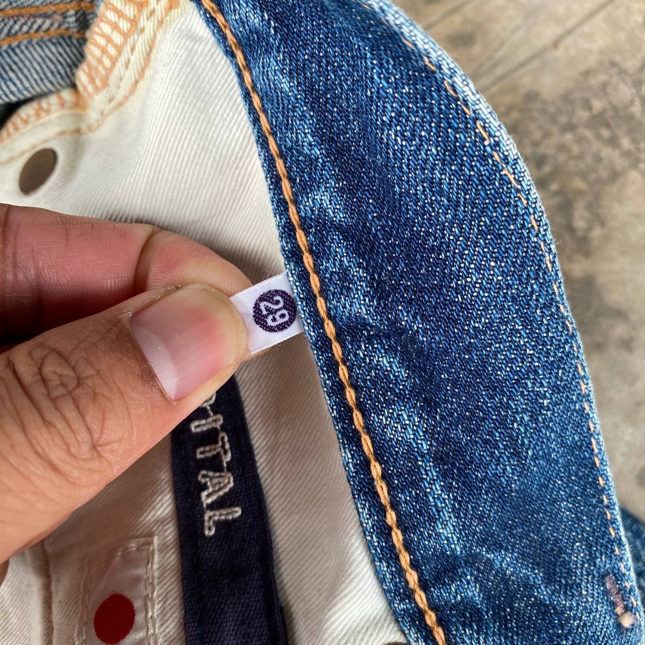 Kapital VINTAGE KAPITAL BY KIRO HIRATA FADED BLUE LOWRISE SLIMFIT Size US 27 - 14 Thumbnail