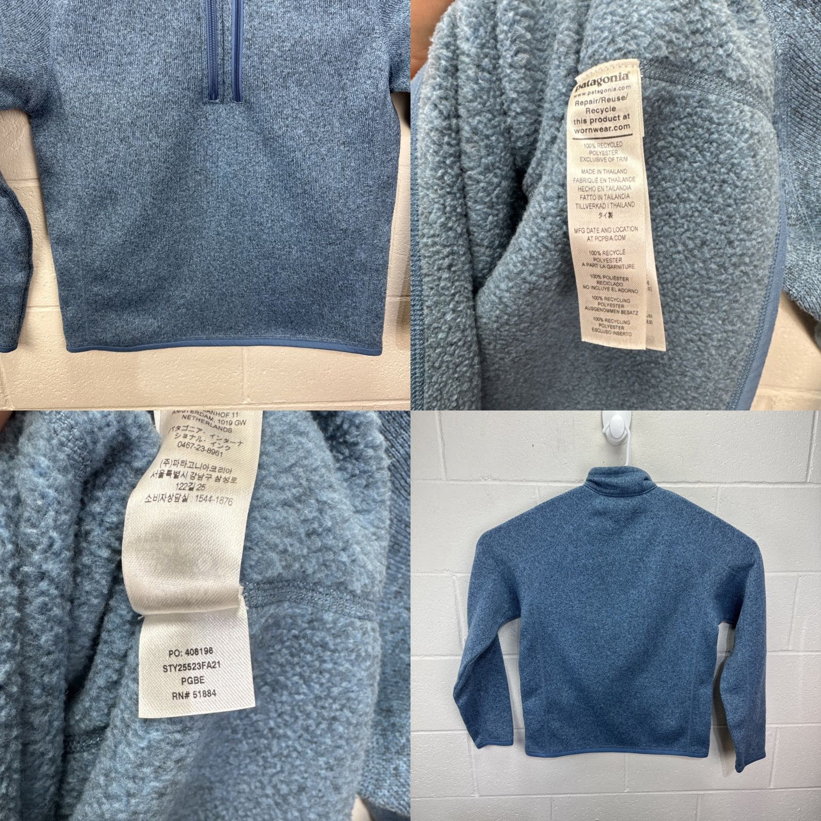 Patagonia Patagonia Better Sweater Mens Small Quarter Zip Blue Knit Outdoor Hiking 25523 Size US S / EU 44-46 / 1 - 8 Thumbnail