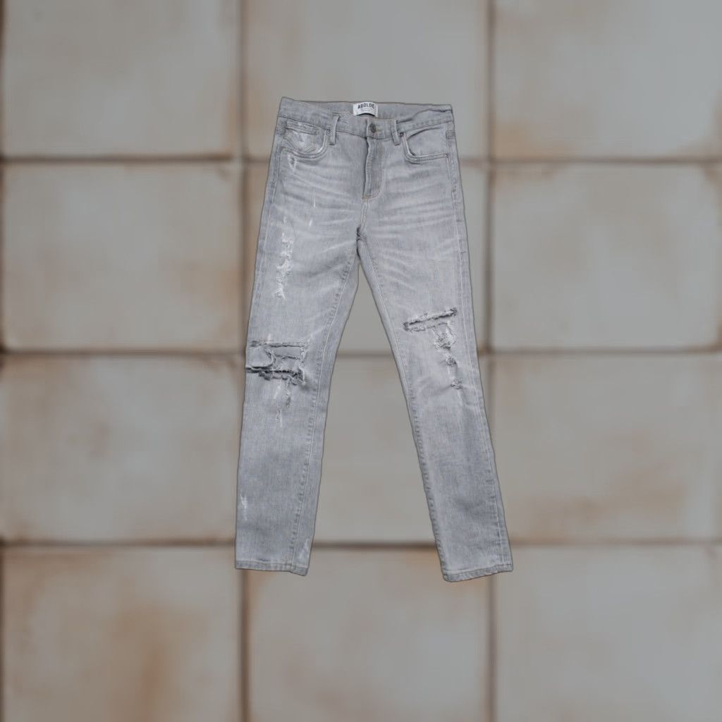 VINTAGE AGOLDE Women's Skinny Jeans Size 24 Gray Cotton Spandex Stretch Mid Rise 90s