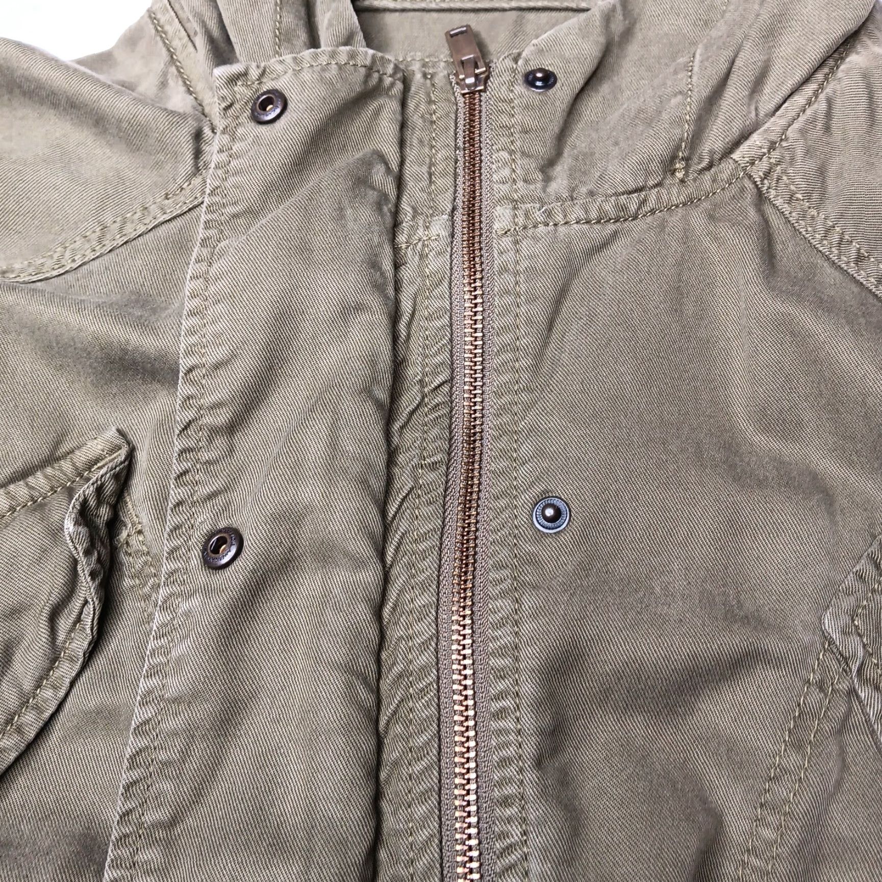 American Eagle Outfitters American Eagle Outfitters Jacket Women S Green Army Military Hood Zip Snap Light Size S / US 4 / IT 40 - 7 Thumbnail