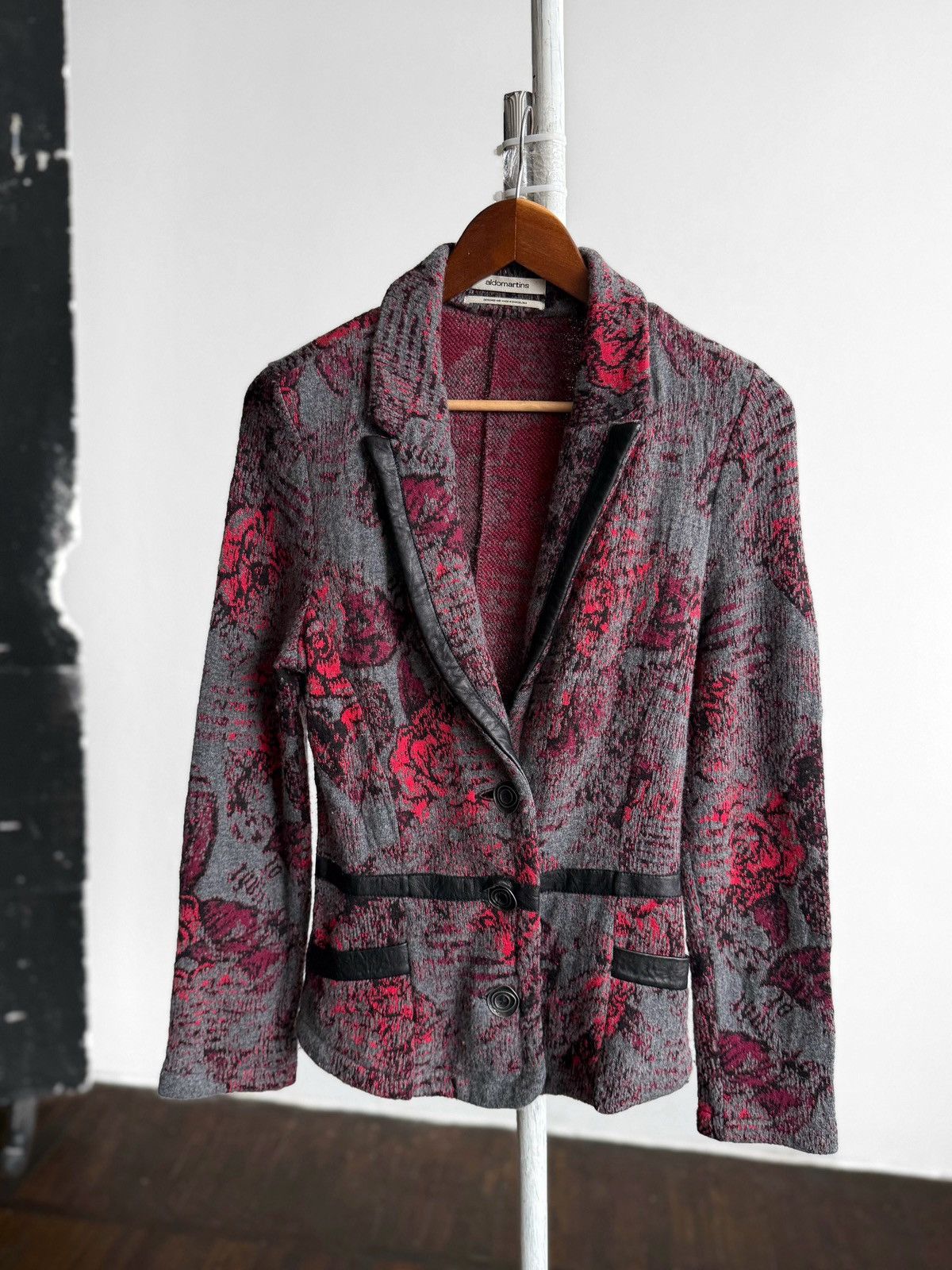 Other Aldo Martins Womens Wool Cashmere Blazer Patterned Barcelona Size S / US 4 / IT 40 - 1 Thumbnail
