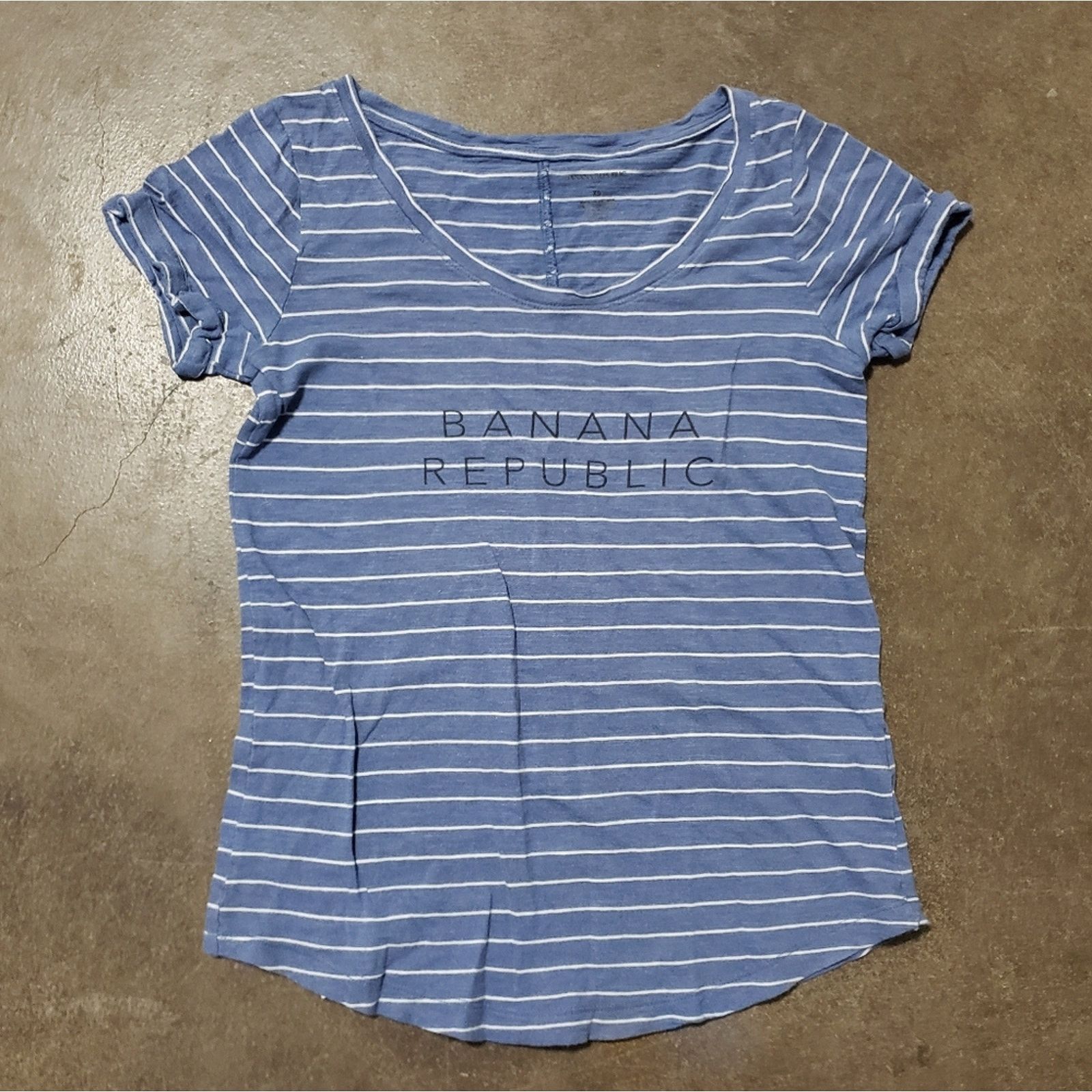 Banana Republic Blue Striped | BANANA REPUBLIC | Short Sleeve Size XS / US 0-2 / IT 36-38 - 1 Thumbnail
