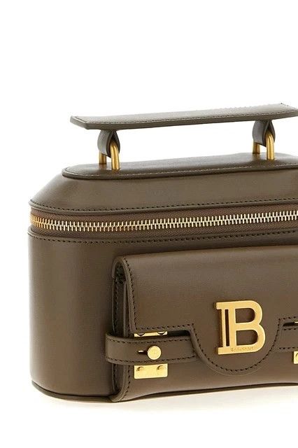 Balmain BALMAIN Small B-buzz Green Leather Top Handle Bag New Size ONE SIZE - 3 Thumbnail