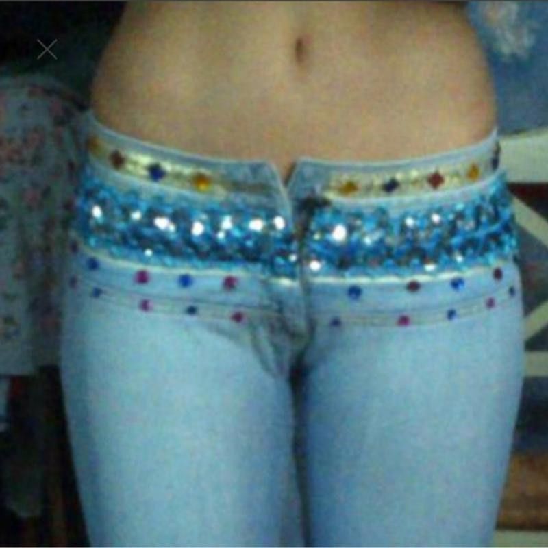 Iceberg y2k low rise jeans with sequins / beads 34" sz 29 Iceberg Size 34" / US 12 / IT 48 - 3 Thumbnail