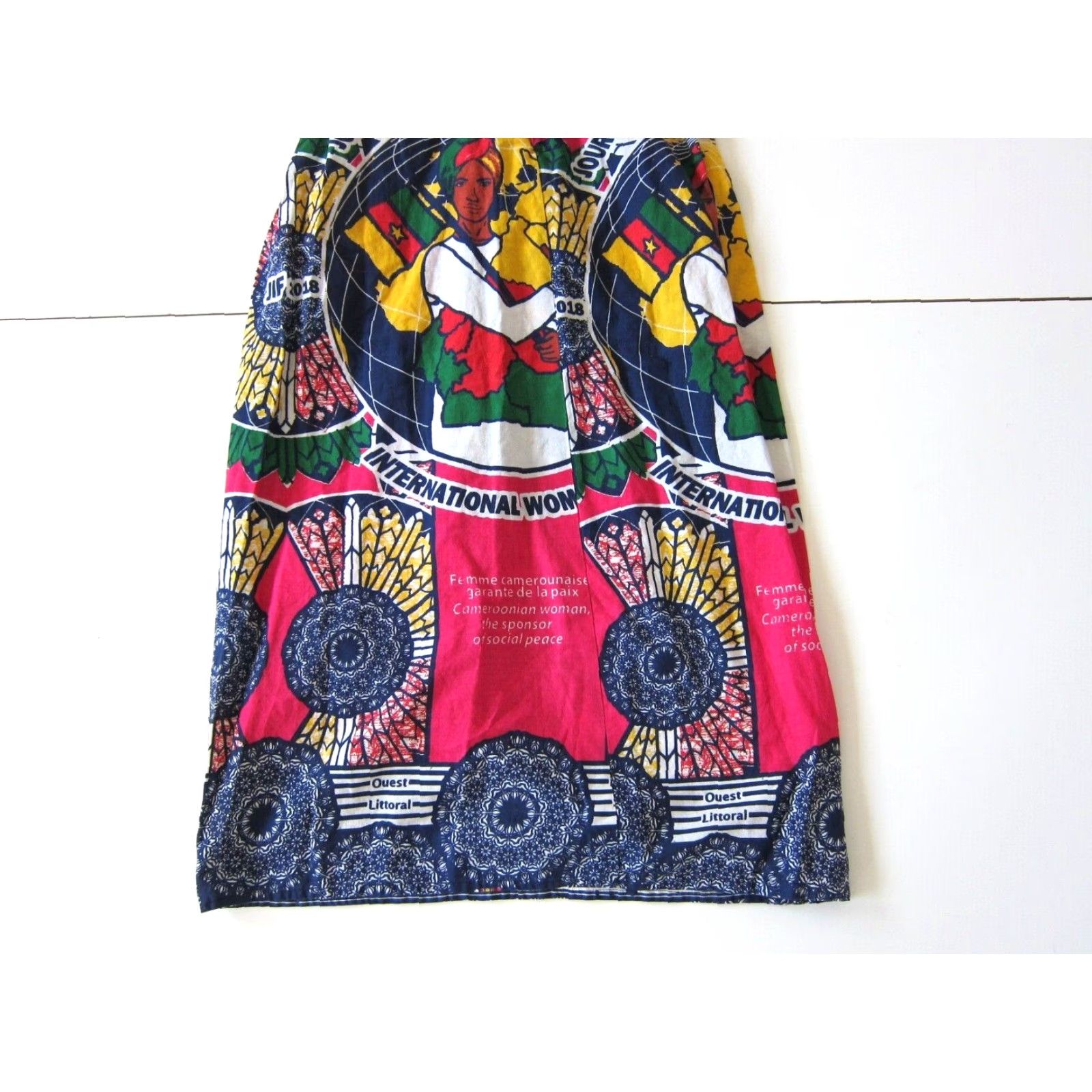 Vintage Handmade Pink Blue Peace International Woman Sleeveless Empire Tank Sun Dress S Size S / US 4 / IT 40 - 7 Thumbnail