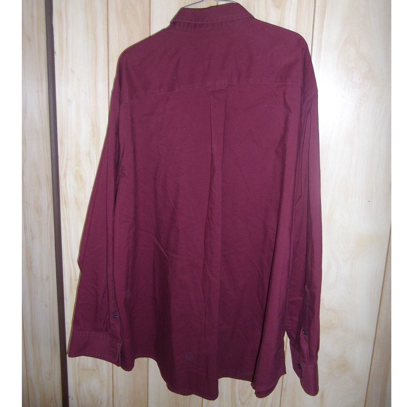 St. Johns Bay St. John's Bay Retro 90s Vintage Burgundy Shirt Men 2XL Size US XXL / EU 58 / 5 - 2 Thumbnail