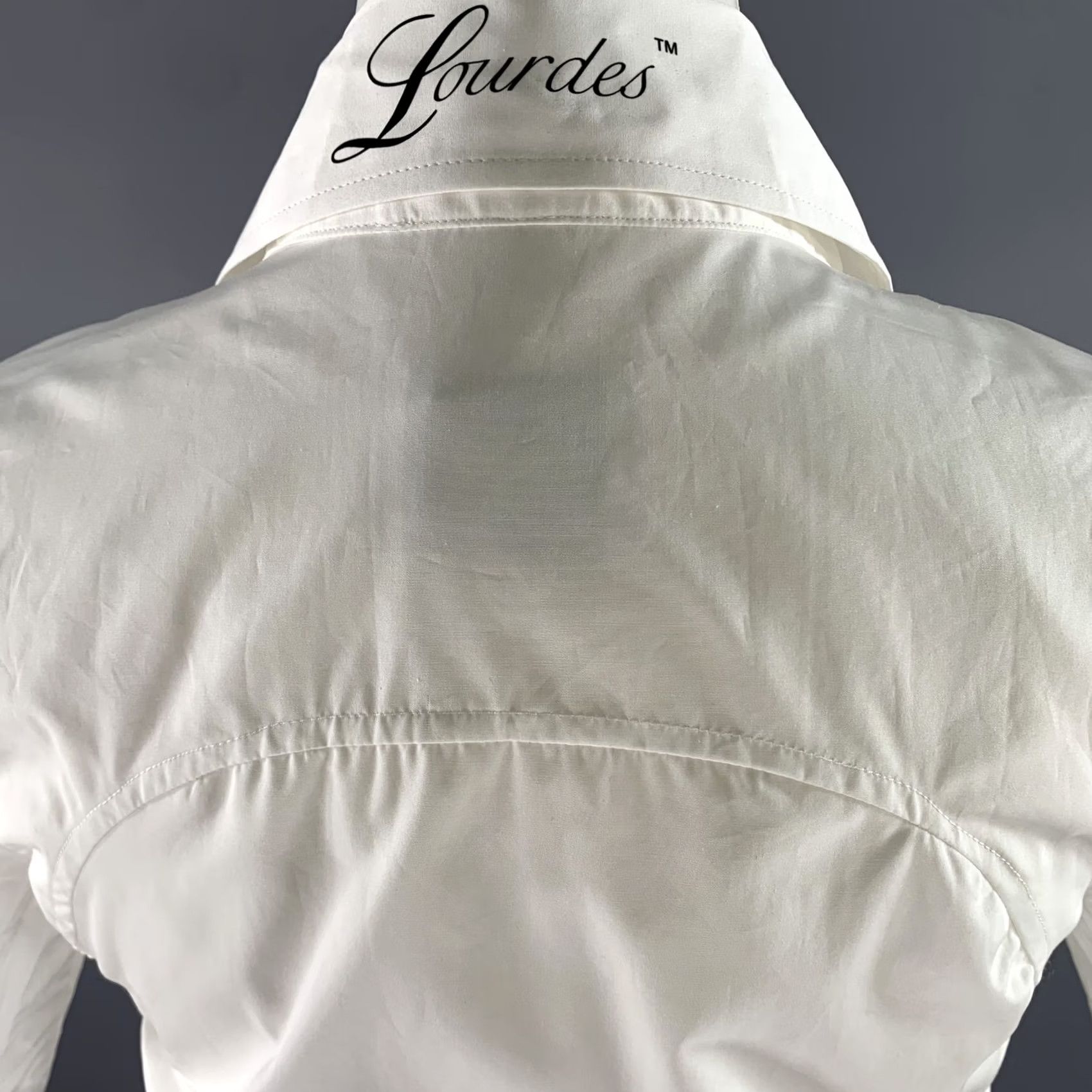 Lourdes LOURDES Size S White Cotton Button Up Knee-Length Dress Size S / US 4 / IT 40 - 5 Thumbnail