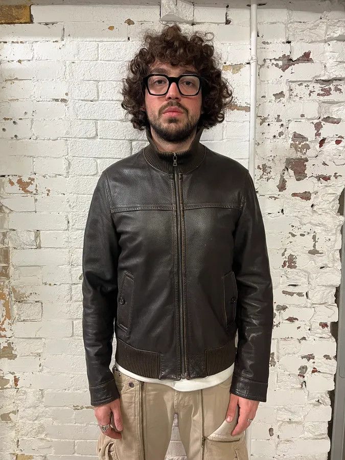 Prada 2000s Prada Brown Leather Premium Jacket Size US M / EU 48-50 / 2 - 2 Thumbnail
