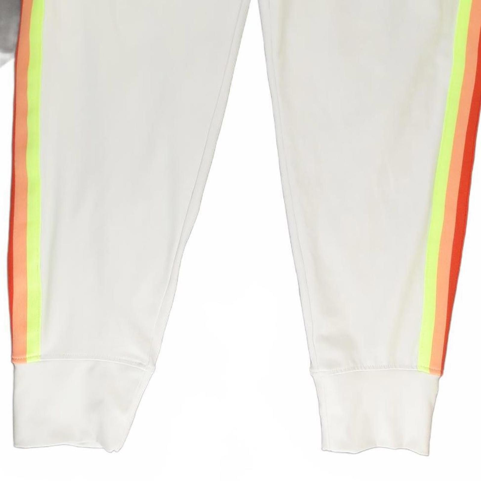 Athletic Works Athletic Works White Joggers with Neon Stripes Women's Large Size 36" / US 14 / IT 50 - 2 Thumbnail