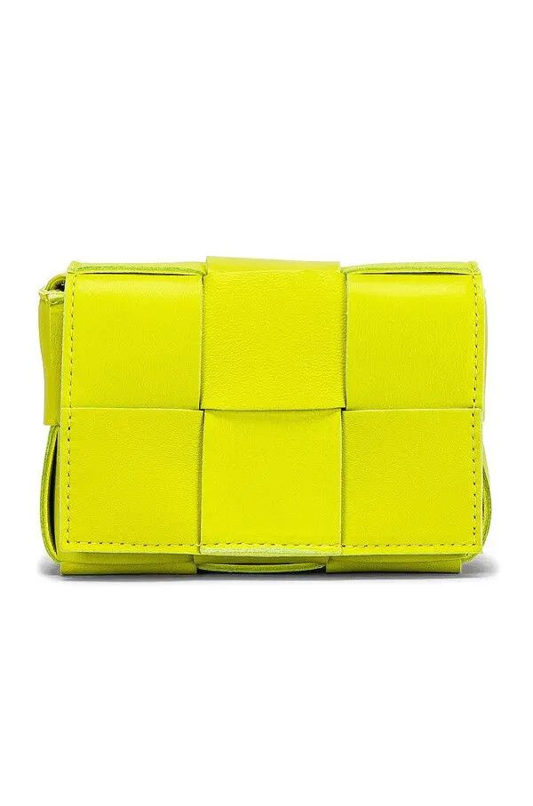 Bottega Veneta o1loc1c0824 Size: OS / Leather Cross-Body Mini Bag in Yellow Size ONE SIZE - 3 Thumbnail