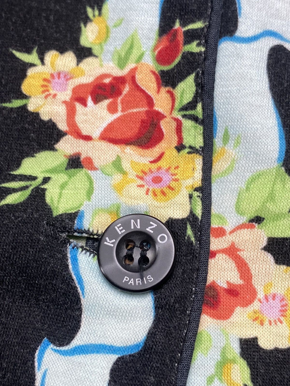 Japanese Brand × Kenzo 1980s Kenzo Homme - Iconic Floral Pajama Shirt Size US M / EU 48-50 / 2 - 8 Thumbnail
