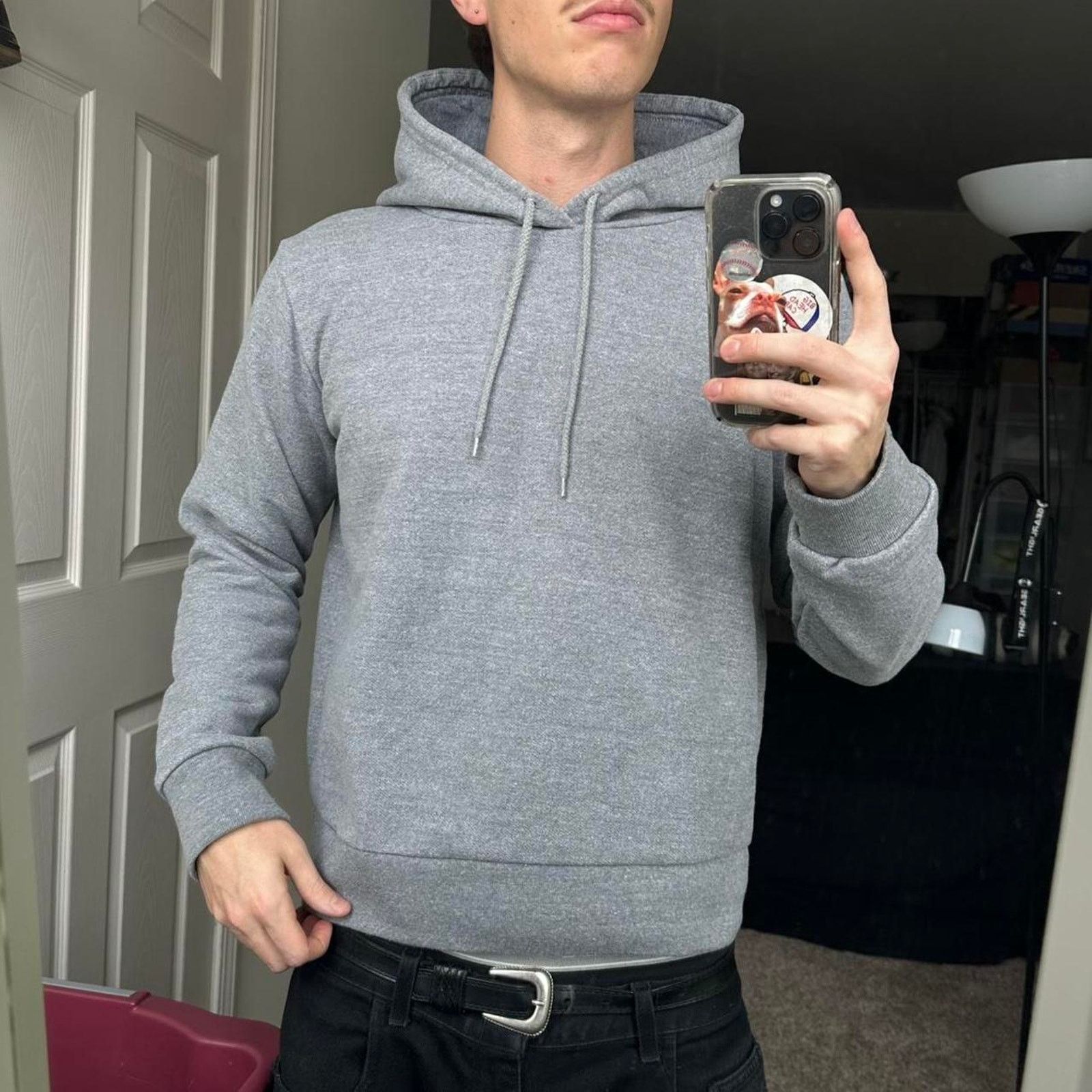 American Apparel Grey Blank Los Angeles Apparel Hoodie Pullover Sweatshirt Size US M / EU 48-50 / 2 - 2 Thumbnail