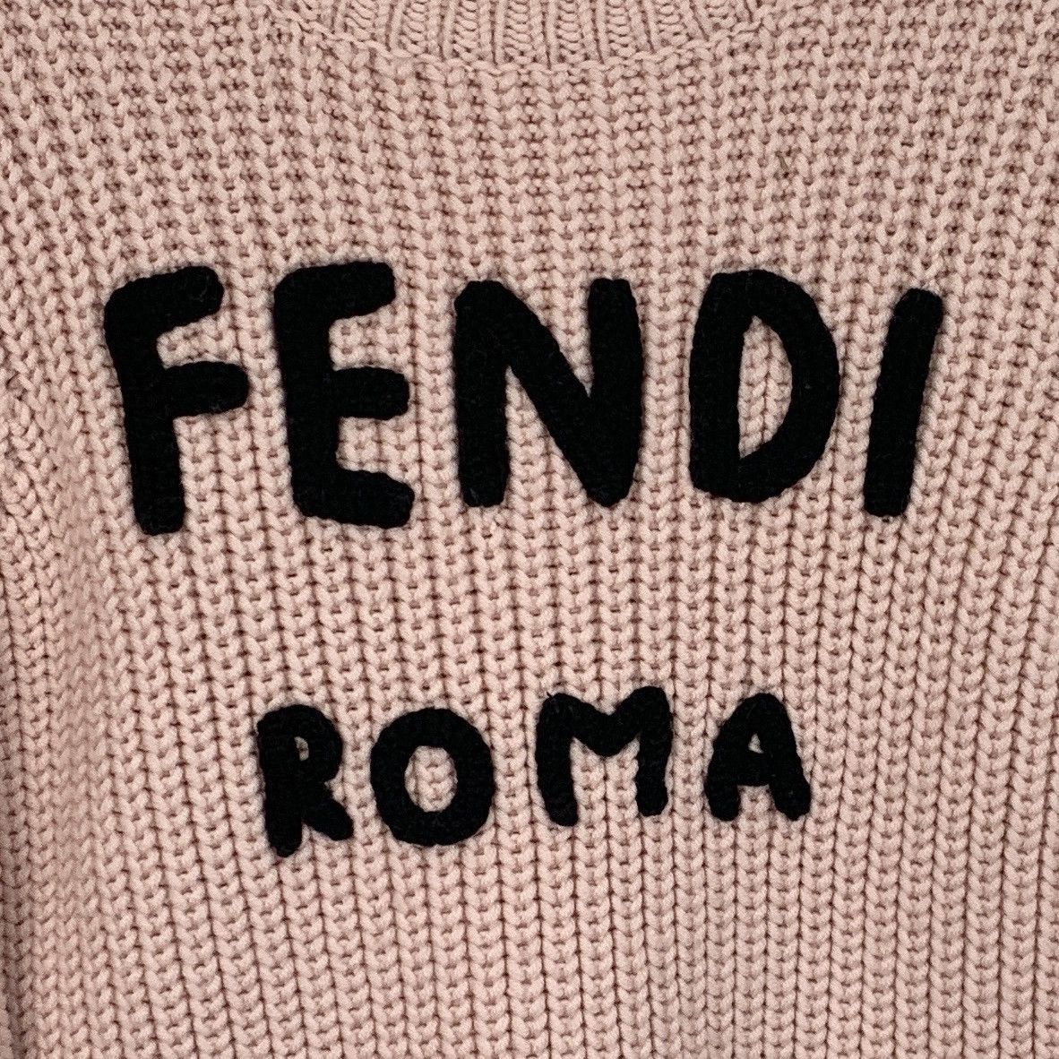 Fendi Fendi Pink Wool Long Sleeve Knit Sweater K26WX Size XS / US 0-2 / IT 36-38 - 4 Thumbnail