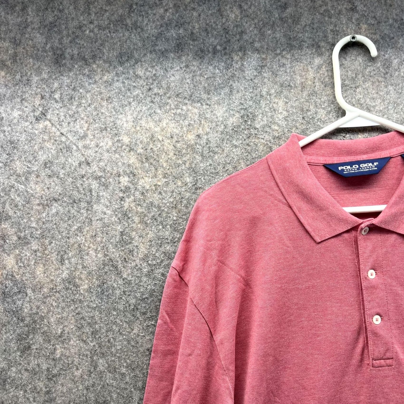 Ralph Lauren Ralph Lauren Polo Shirt Men XL Pink Long Sleeve Golf Pony Shirt Size US XL / EU 56 / 4 - 3 Thumbnail