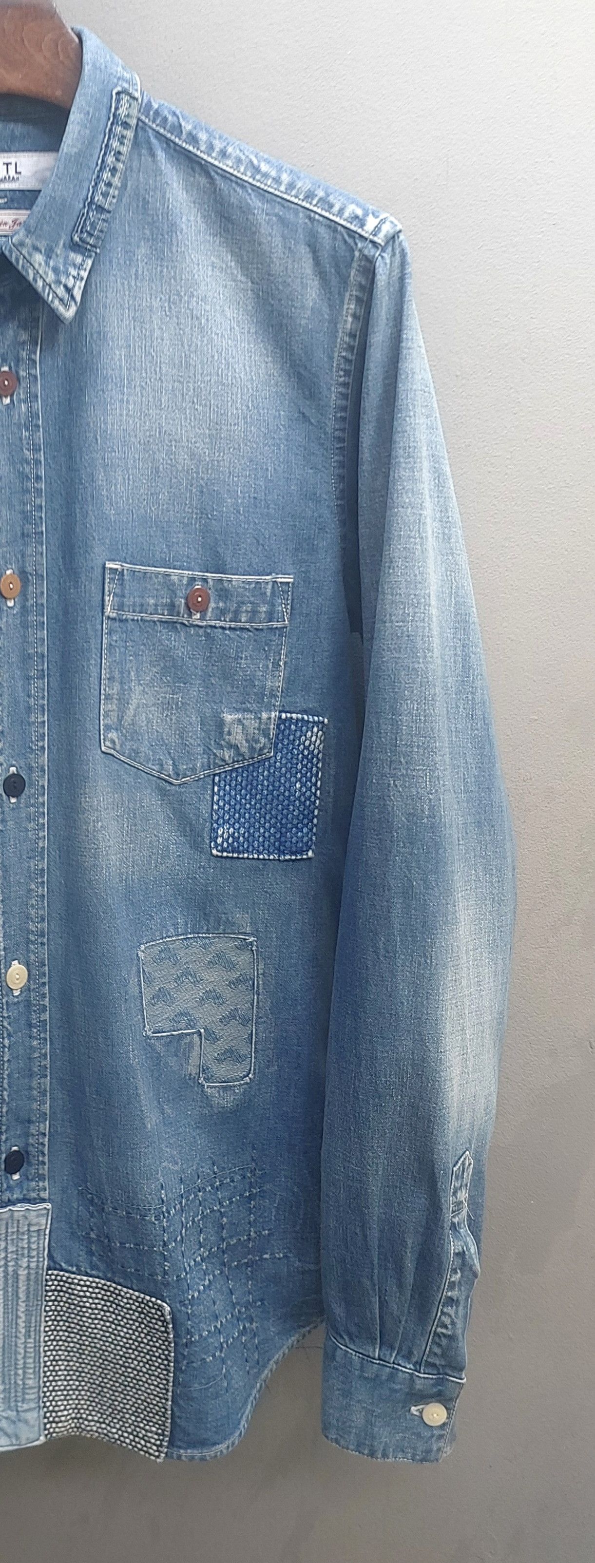FDMTL FDMTL Patchwork Denim Shirt Size US L / EU 52-54 / 3 - 4 Thumbnail