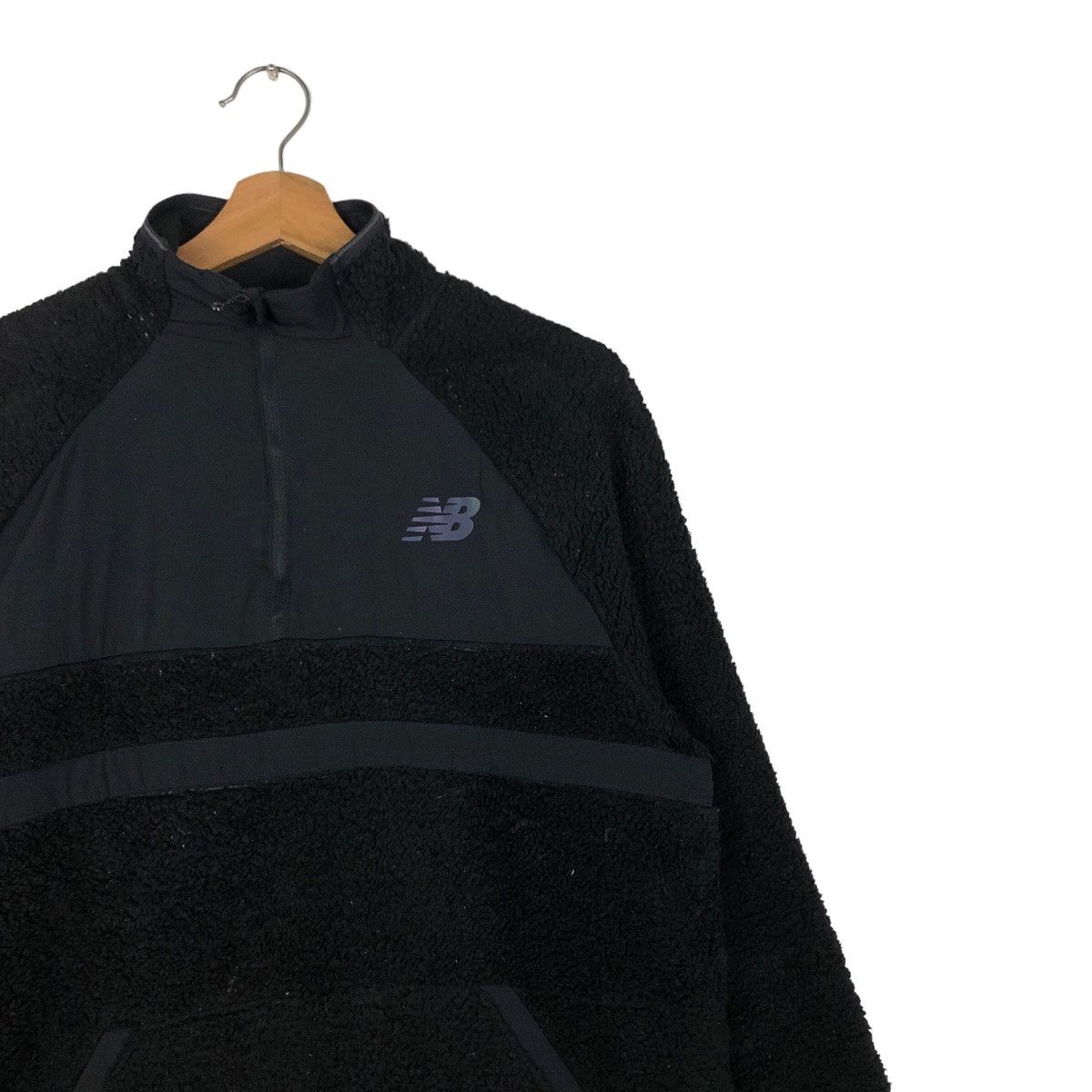 Japanese Brand 🔥Half Zipper Collar Sweatshirt New Balance Big Logo Design Size US S / EU 44-46 / 1 - 6 Thumbnail