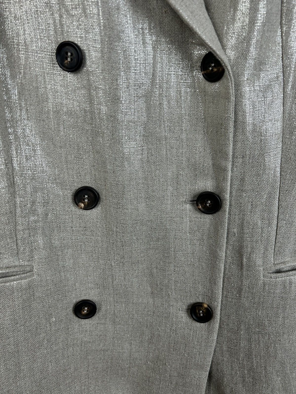 Brunello Cucinelli Brunello Cucinelli Shiny Lino Blazer Jacket Size M / US 6-8 / IT 42-44 - 2 Thumbnail