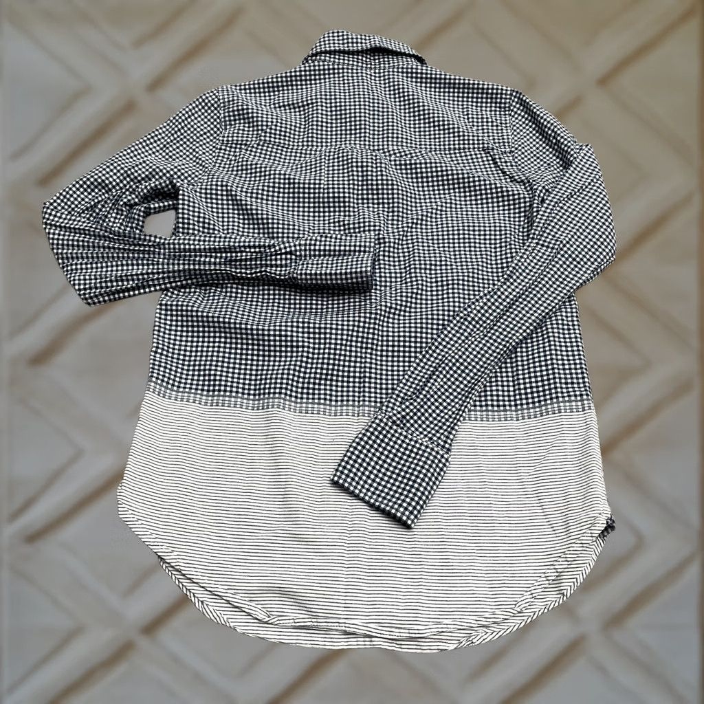 J.Crew J.Crew Striped Popover Shirt Womens 00 Blue White Button-Down Cotton Top Shirt Casual Womens 00 Blue White Striped Button-Up Cotton Top Size XXS / US 00 / IT 34 - 1 Thumbnail