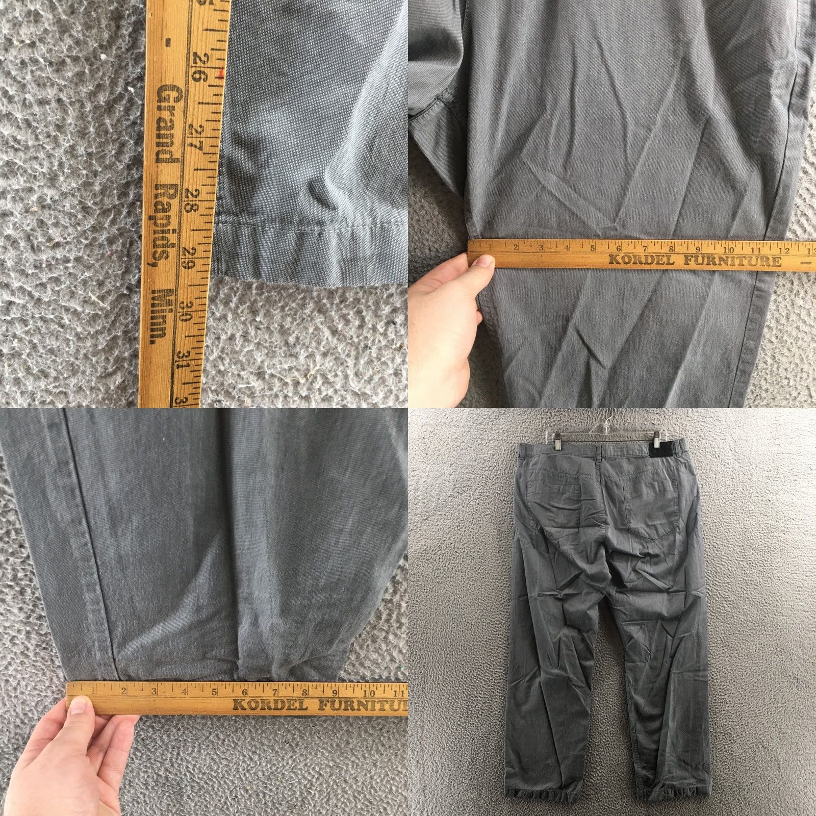 Calvin Klein Calvin Klein Chino Pants Mens 40x32 Gray Mid Rise Flat Front Size US 40 / EU 56 - 8 Thumbnail