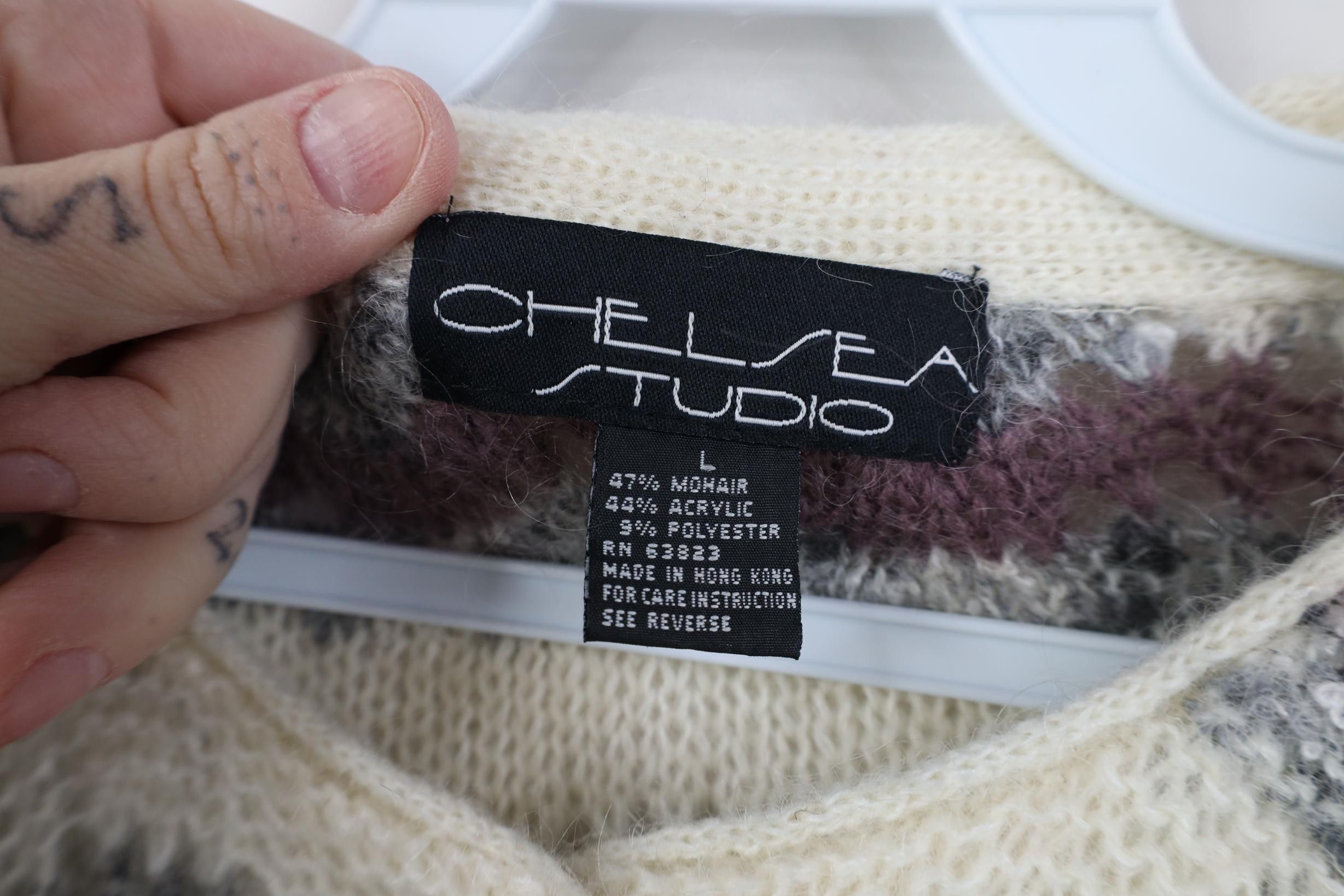 Vintage Vintage 90s Streetwear Mohair Blend Knit Cropped Sweater Size L / US 10 / IT 46 - 6 Thumbnail