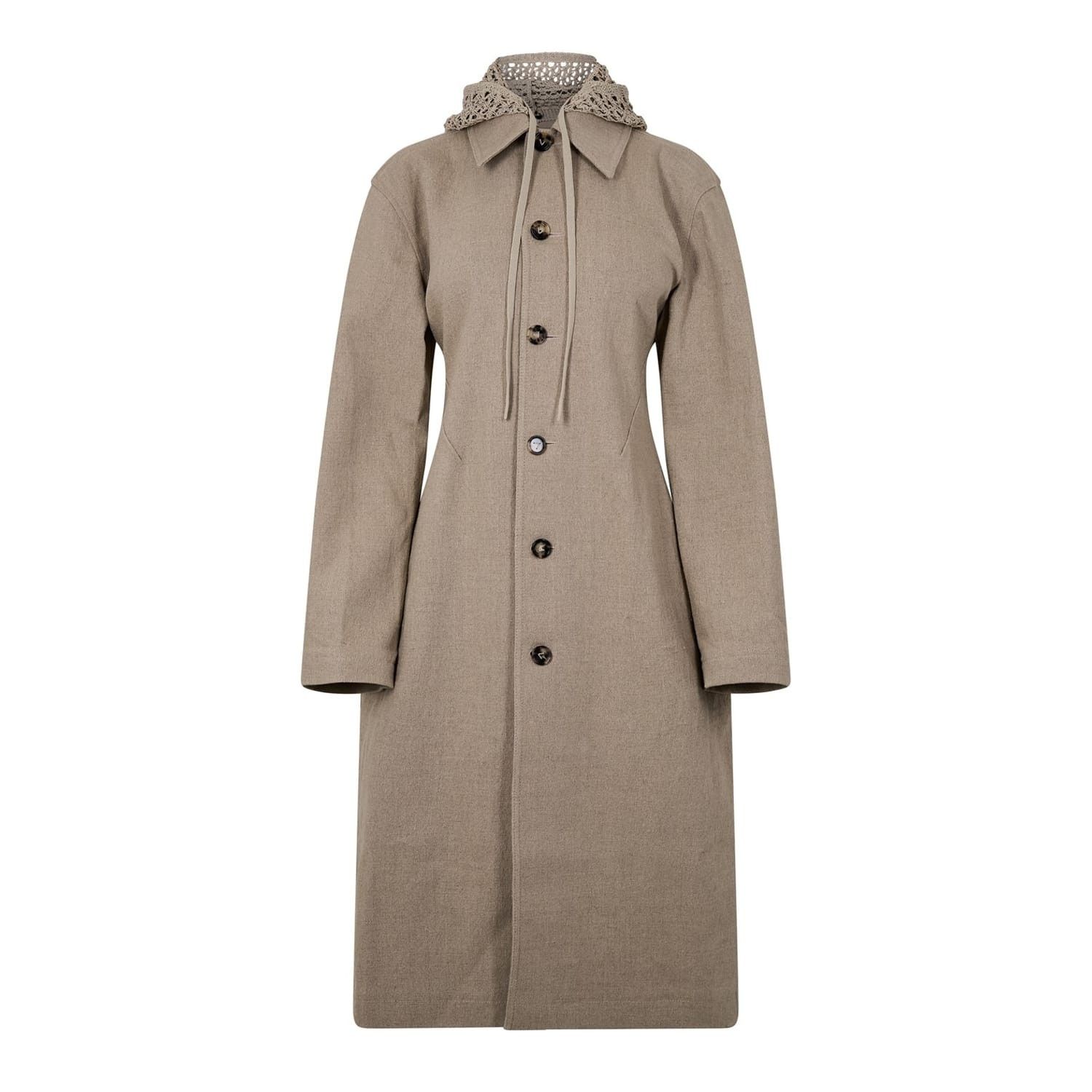 Bottega Veneta Bottega Veneta Relaxed Fit Coat in Neutral Size XS / US 0-2 / IT 36-38 - 1 Thumbnail