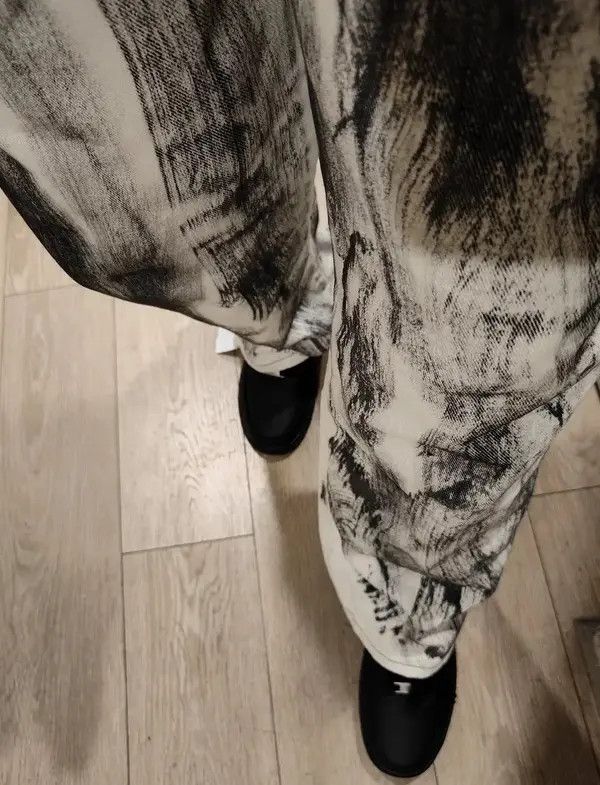 Japanese Brand Horiko x Kouda Avant garde fashion painted jeans pants Size US 30 / EU 46 - 7 Thumbnail