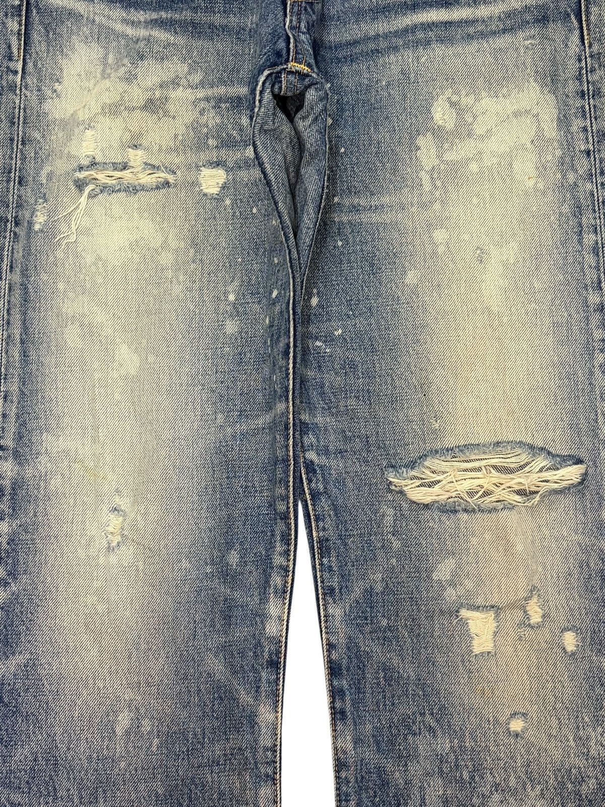 Edwin Vintage Japanese Rna Bleached Wash Distressed Jeans Size 30" / US 8 / IT 44 - 3 Thumbnail