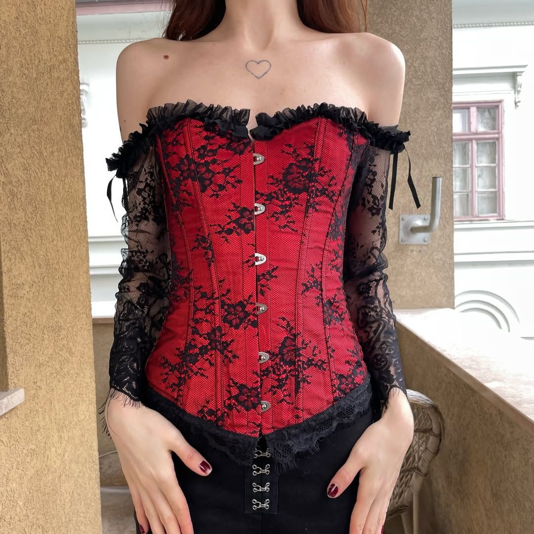 Other Vamp Goth Corset type Killstar Grunge type demonia Gothic Size S / US 4 / IT 40 - 7 Thumbnail