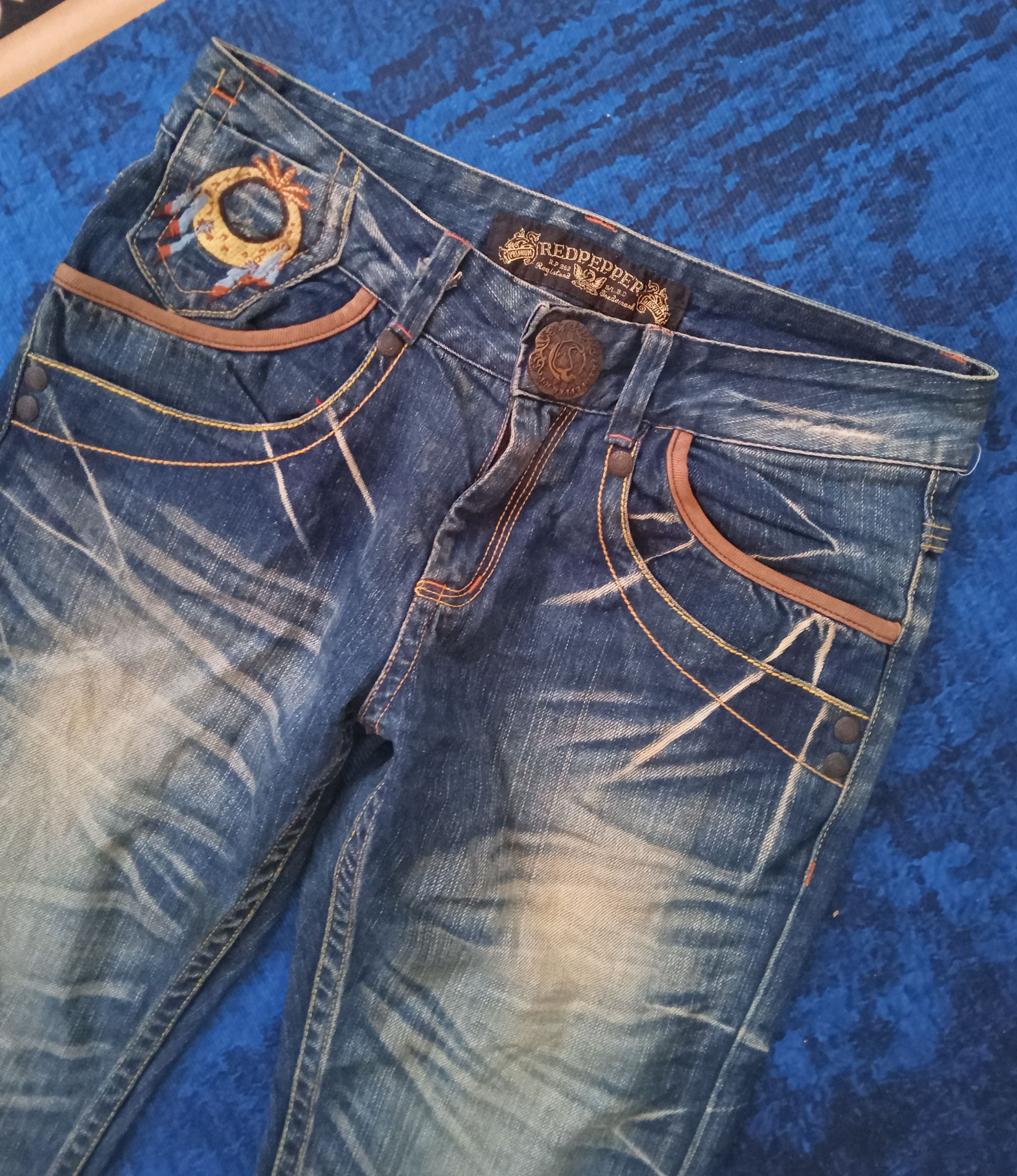 Japanese Brand Red Pepper Rare Design Jeans Size US 33 - 11 Thumbnail