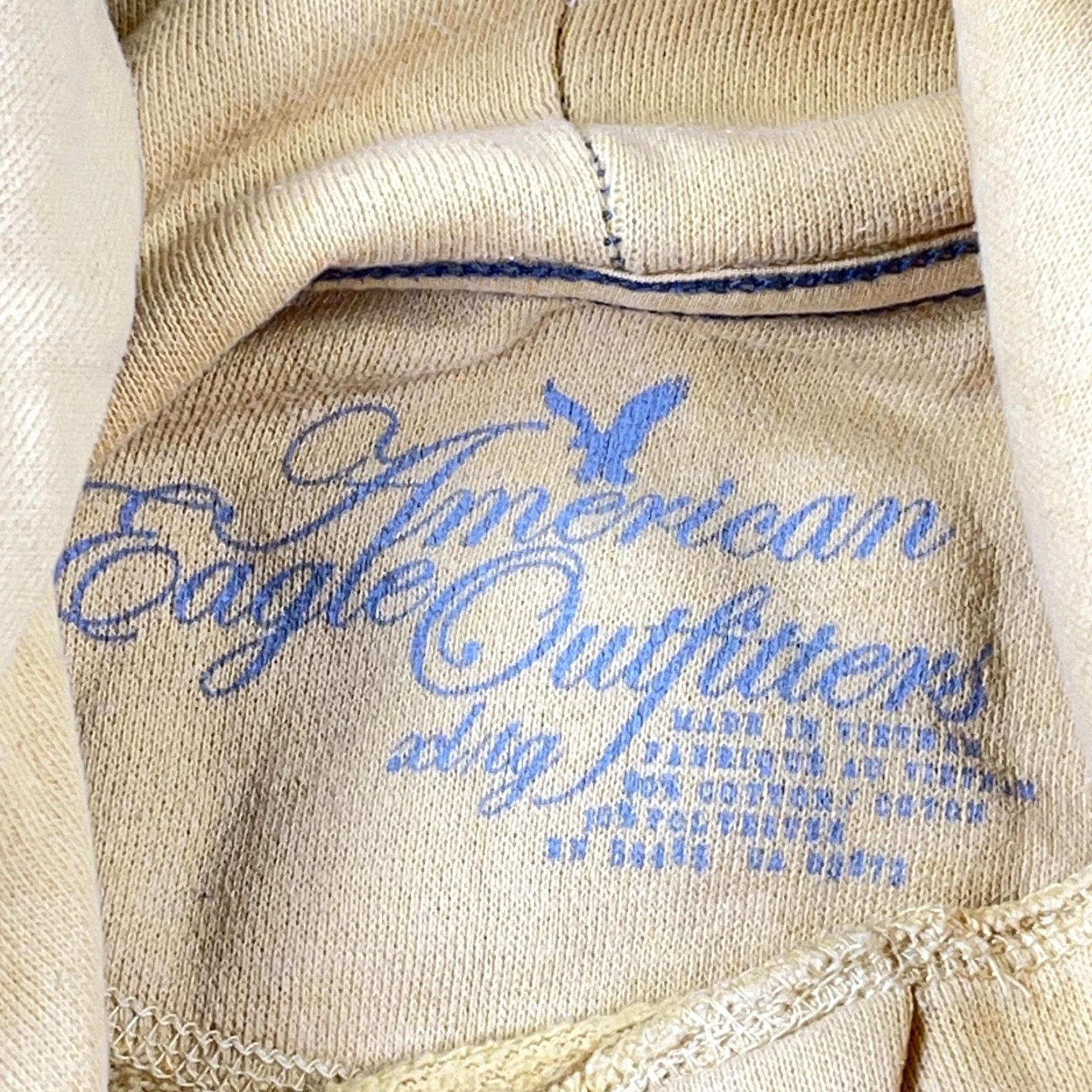 American Eagle Outfitters VINTAGE American Eagle Hoodie Shirt Women XL Yellow Pullover Fleece Logo AE77 Modern Preppy Pocketed Sweatshirt Womens Size XL / US 12-14 / IT 48-50 - 4 Thumbnail