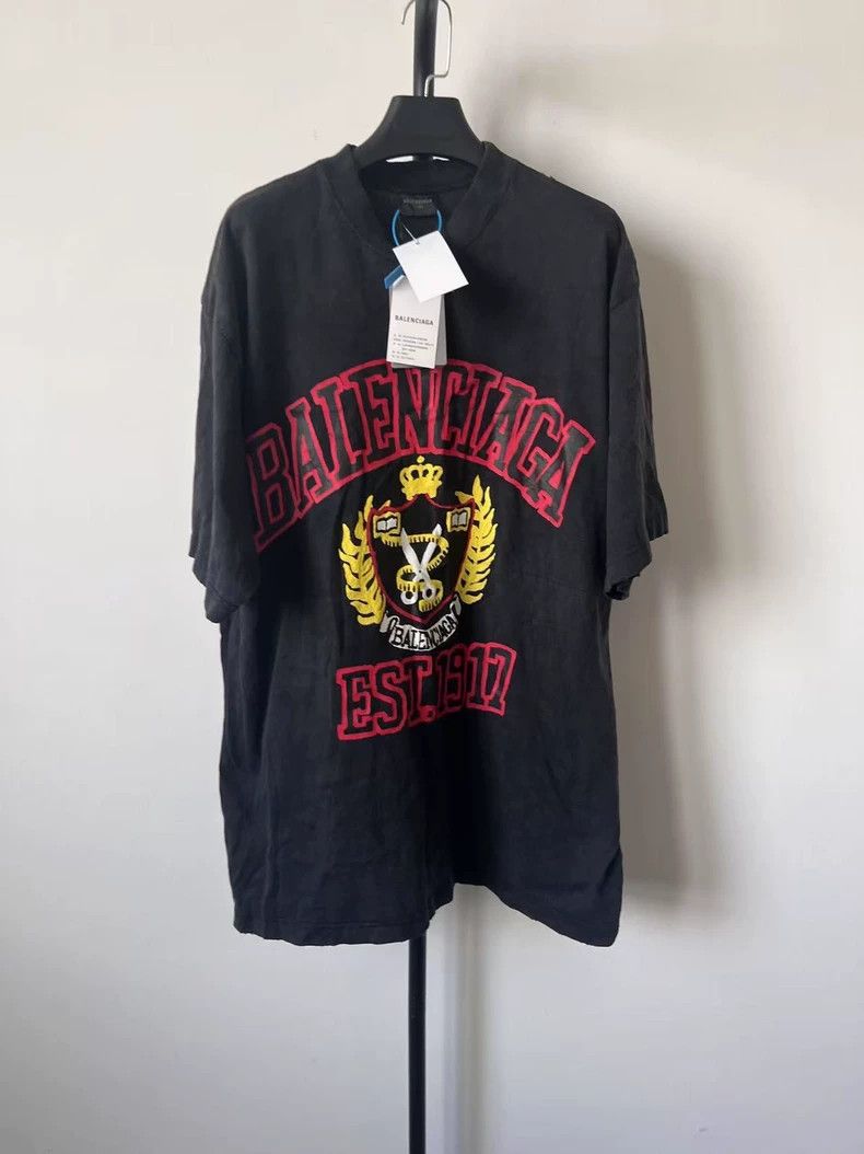 Balenciaga Balenciaga Logo Print Short Sleeve T-shirt-yf Size US S / EU 44-46 / 1 - 1 Thumbnail