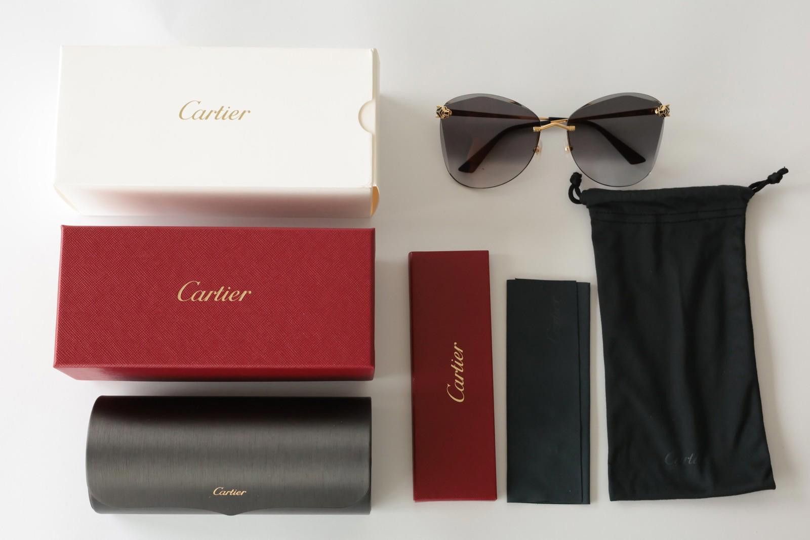 Cartier New Cartier eyewear optical sunglasses CT0398S 001 gold grey Size ONE SIZE - 6 Thumbnail