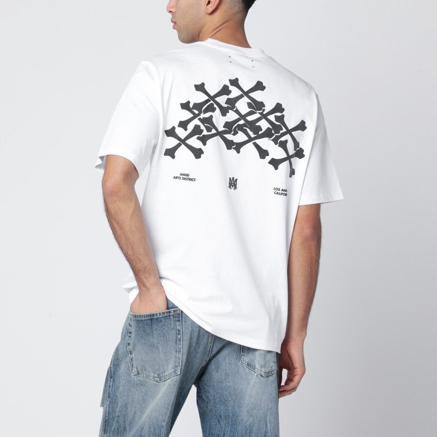 Amiri o1d2blof0226 Bones Stacked T-Shirt in White Size US S / EU 44-46 / 1 - 3 Thumbnail