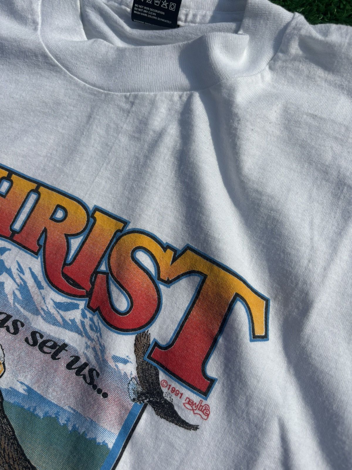 Fruit Of The Loom × Vintage Vintage 1991 Christ tee Size US XL / EU 56 / 4 - 4 Thumbnail