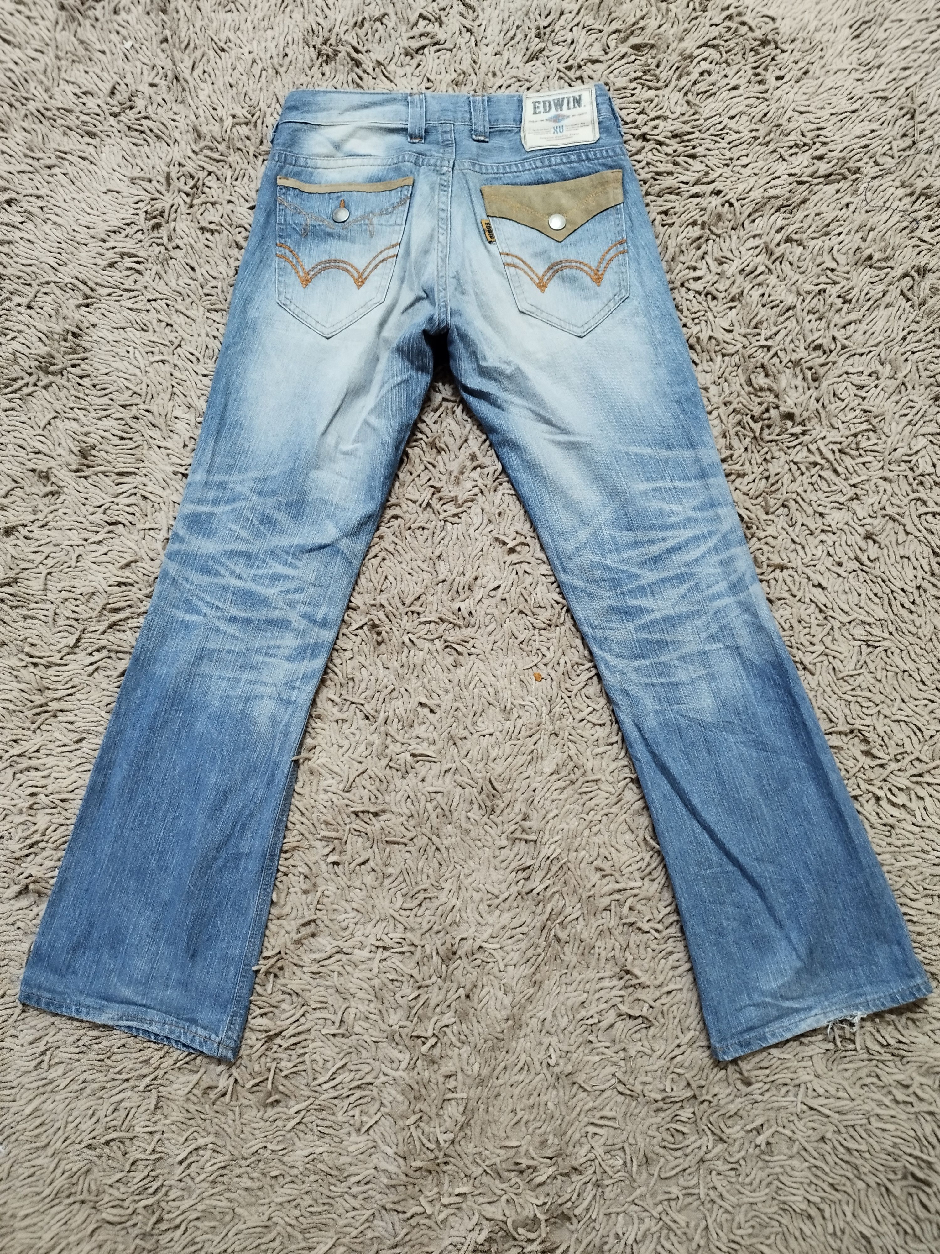 Edwin × Japanese Brand Flare Edwin blue trip pants Size US 34 / EU 50 - 8 Thumbnail