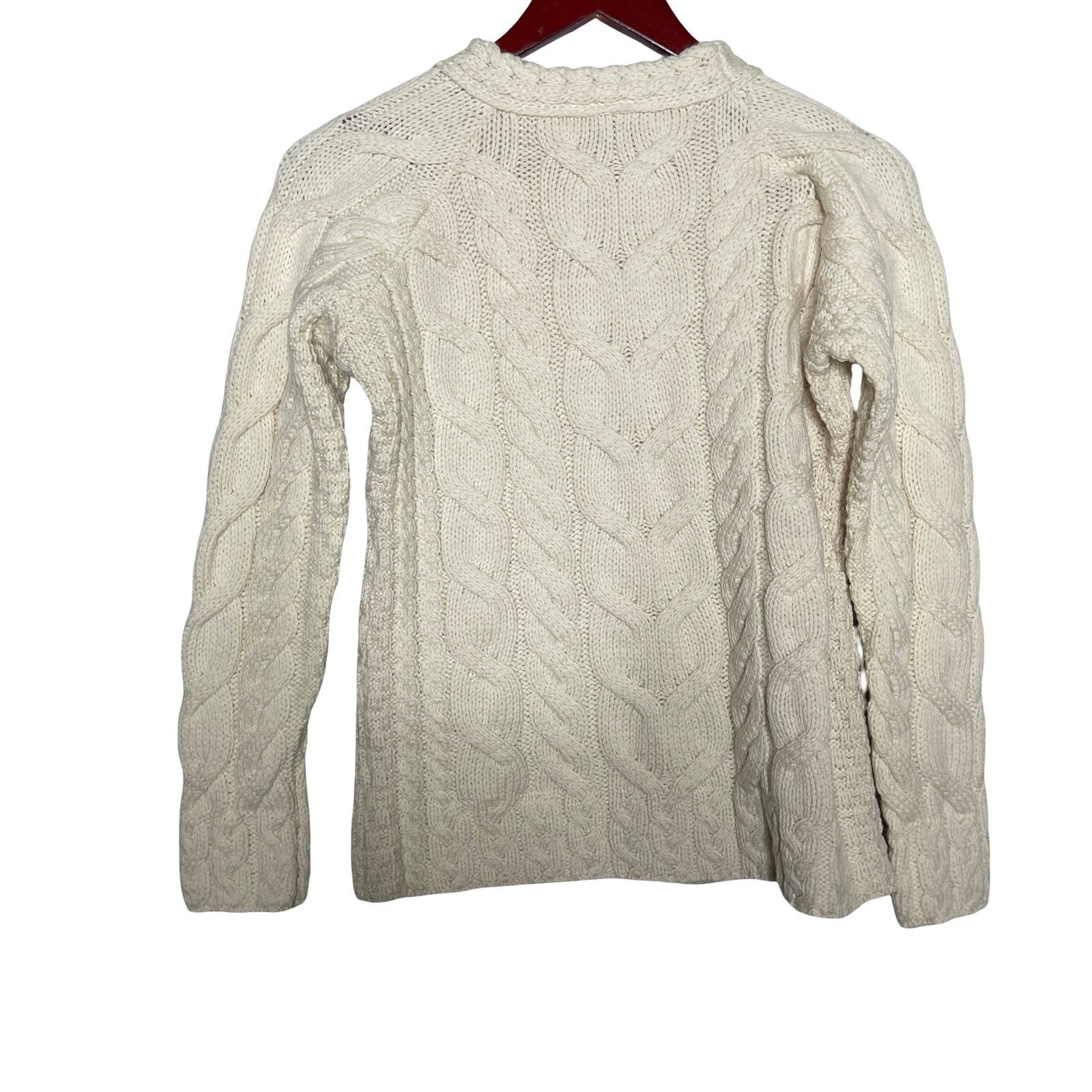 Aran Crafts Aran Sweater Super Soft 100% Merino Wool Luxury Cable Knit S Size S / US 4 / IT 40 - 5 Thumbnail