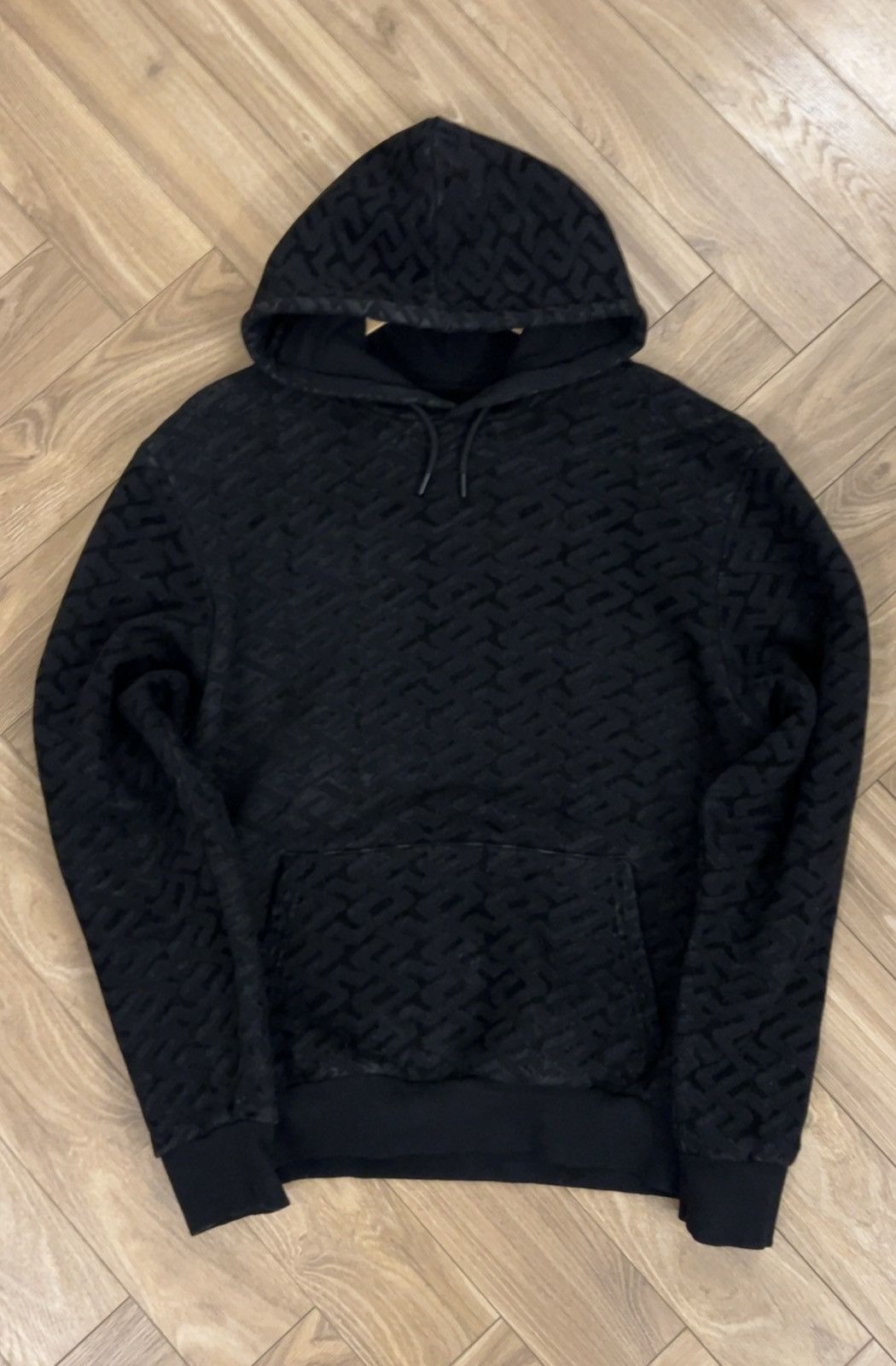 River Island RIVER ISLAND BLACK TEXTURED HOODIE SIZE S Size US S / EU 44-46 / 1 - 1 Thumbnail