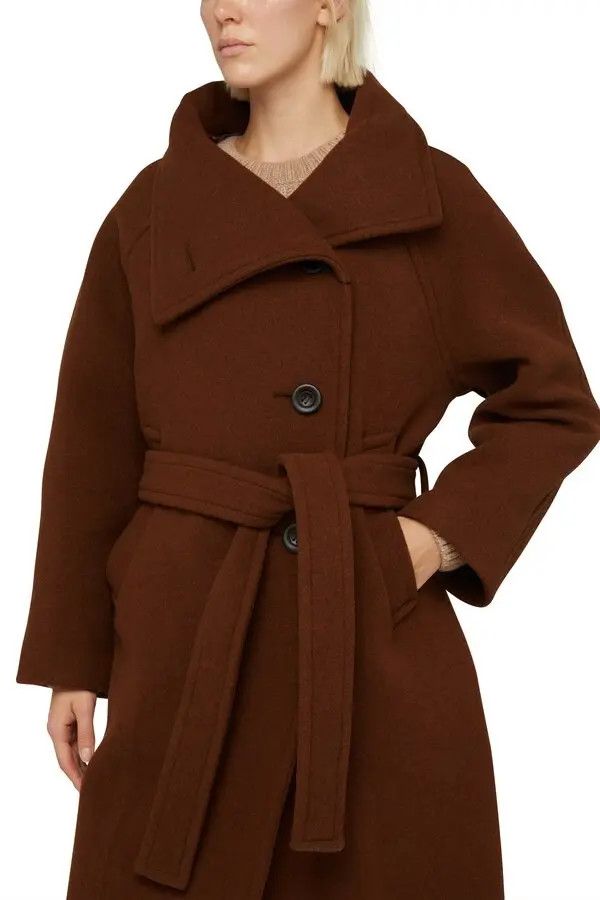 Acne Studios o1y0725 Turtleneck Coat in Brown Size M / US 6-8 / IT 42-44 - 3 Thumbnail