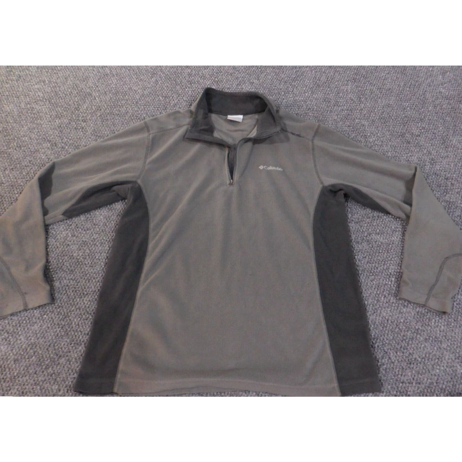 Vintage Columbia Sweatshirt Men L Gray Fleece 1/4 Zip Outdoors Hiking Camping Pullover Hooded Regular Long Sleeve Logo Pattern Solid Size US L / EU 52-54 / 3 - 2 Thumbnail