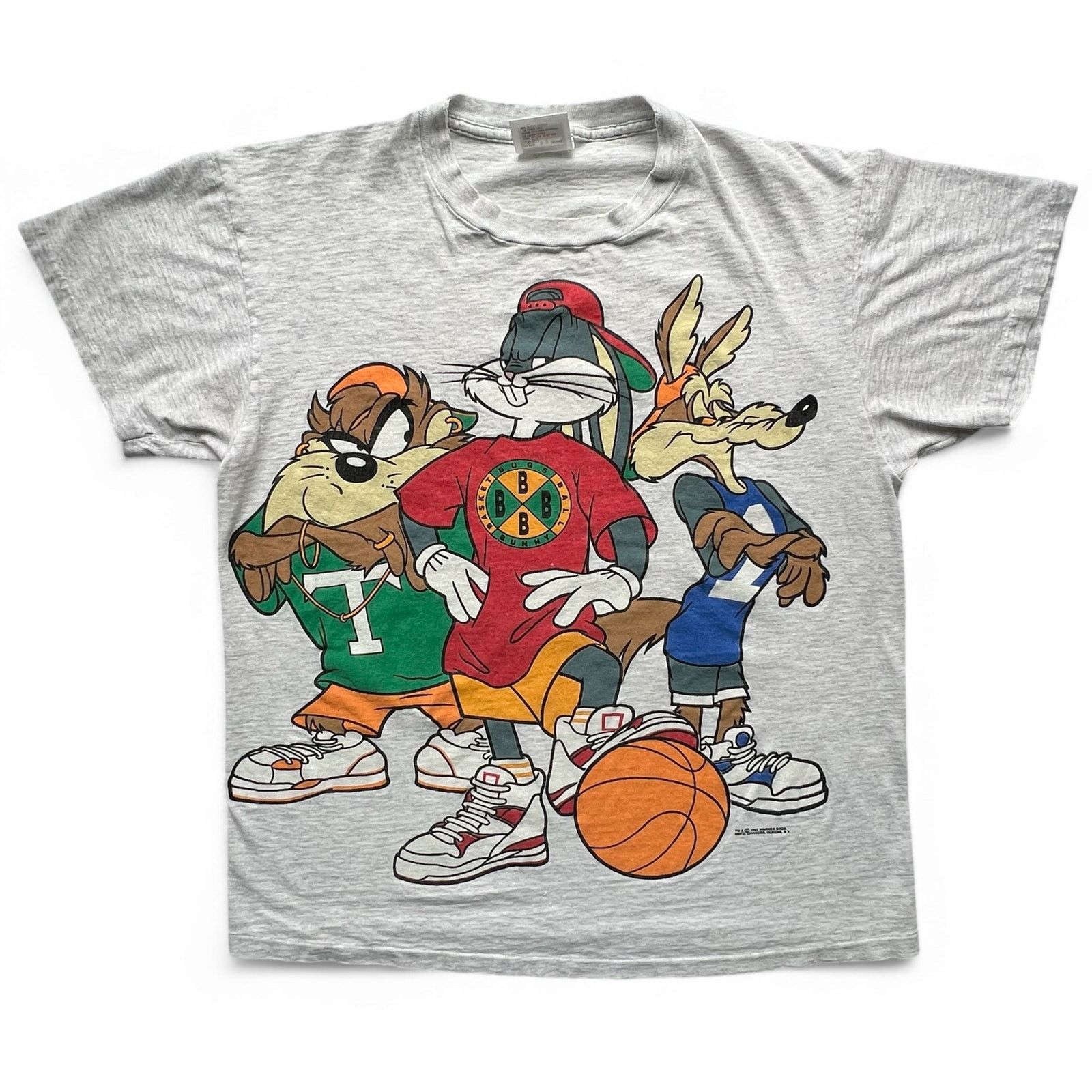 90s vintage LOONEY TUNES Tシャツ 古着 90s USA製 LOONEY TUNES 「LET'S ROCK」 タズ バスケ T