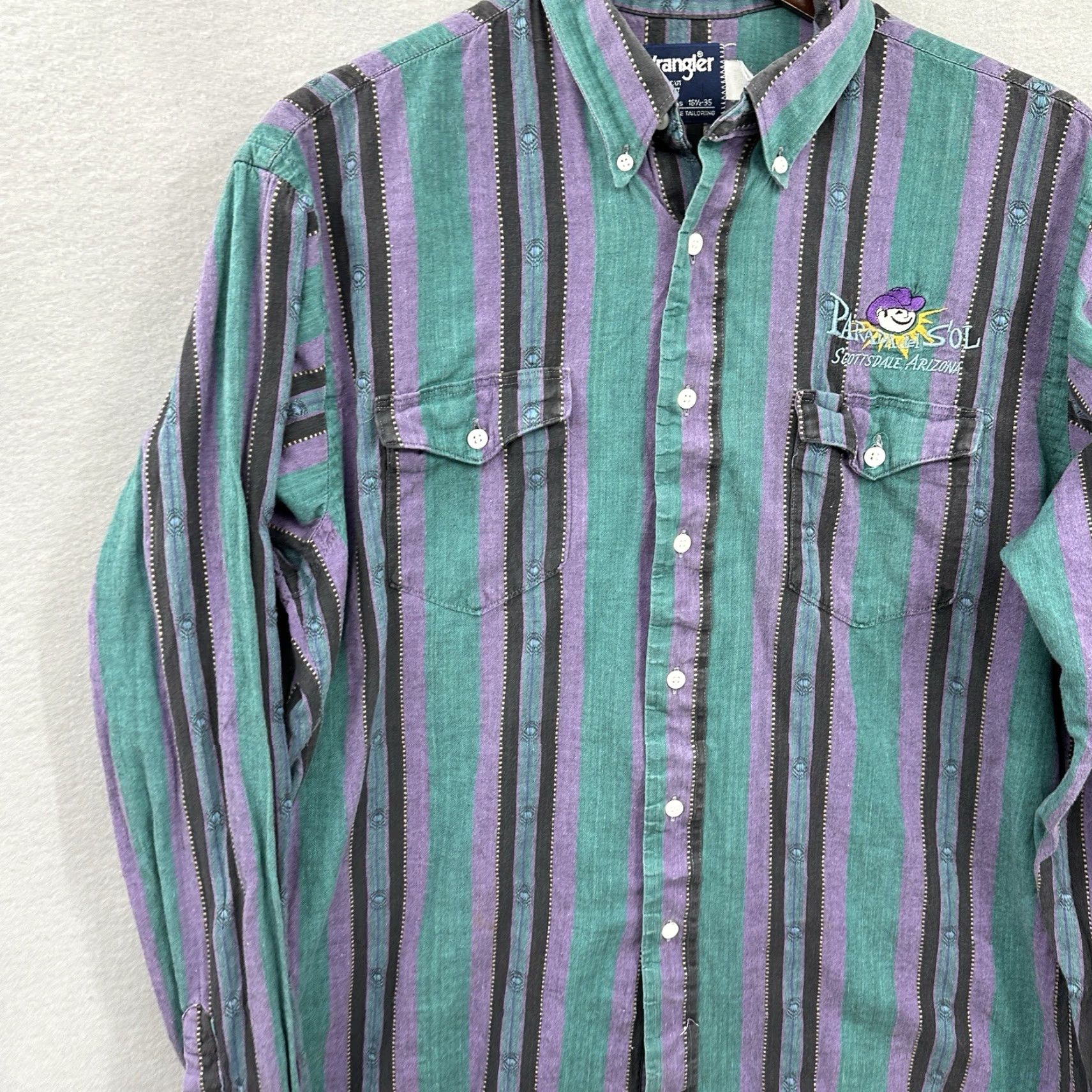 Wrangler Vintage Wrangler Cowboy Shirt Men Size 16.5 Purple Geometric Long Sleeve Button-Up 90s Casual Size US L / EU 52-54 / 3 - 4 Thumbnail