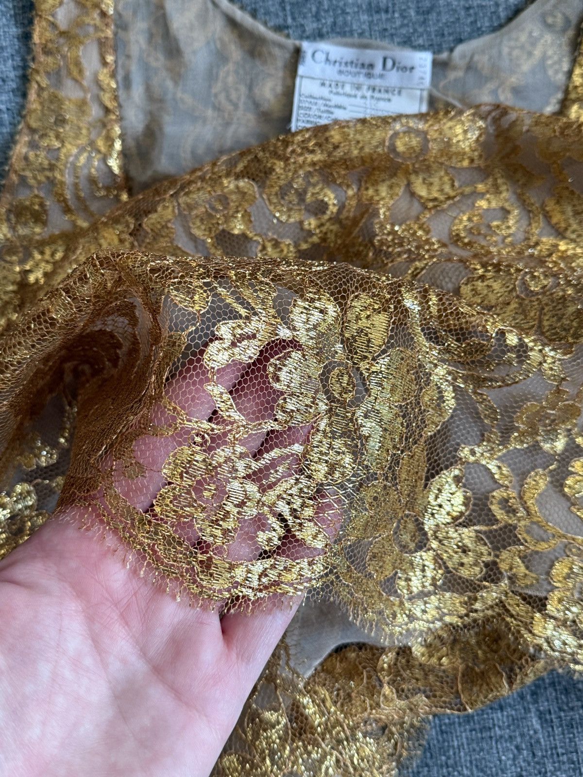 Dior Christian Dior blouse, Fall 1994/1995, size 40/8, golden Size S / US 4 / IT 40 - 8 Thumbnail