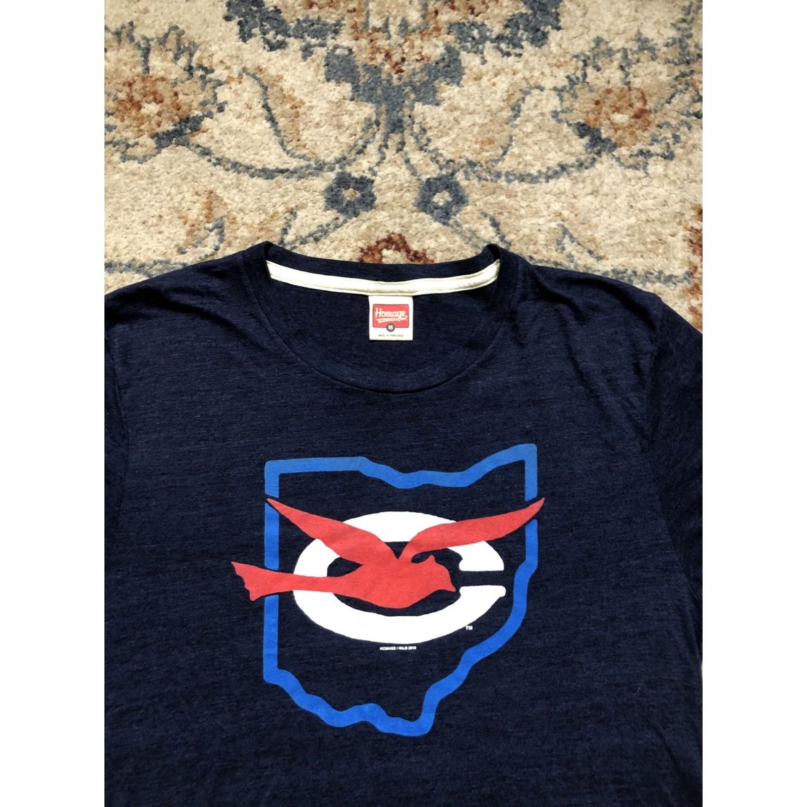 MLB Homage Shirt Mens M Blue Cleveland Guardians Medium Navy Ohio Logo Tee Graphic MLB Size US M / EU 48-50 / 2 - 2 Thumbnail