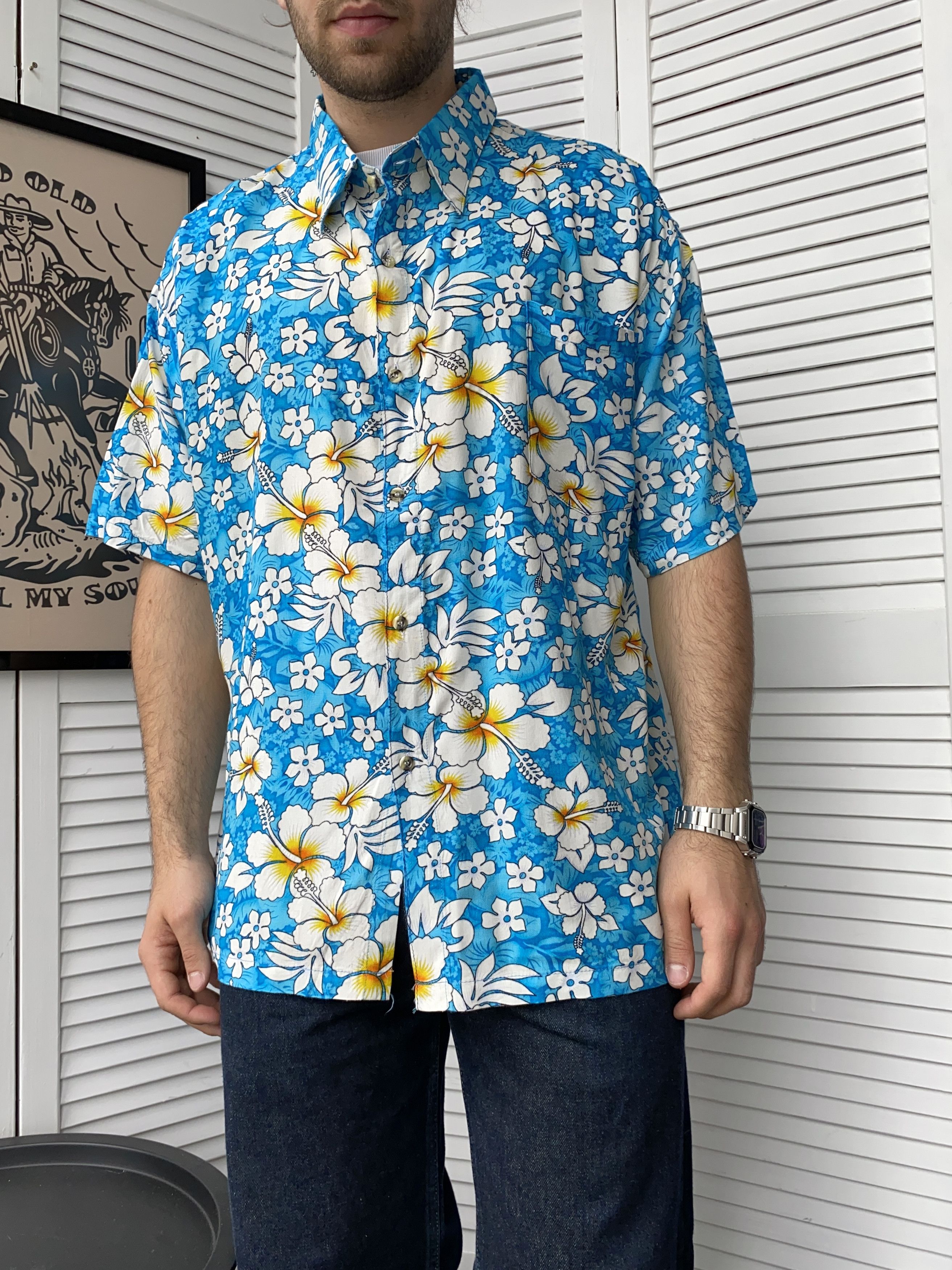 Vintage Vintage Hawaii Flora Button Up Shirt Oversized Size US XL / EU 56 / 4 - 7 Thumbnail