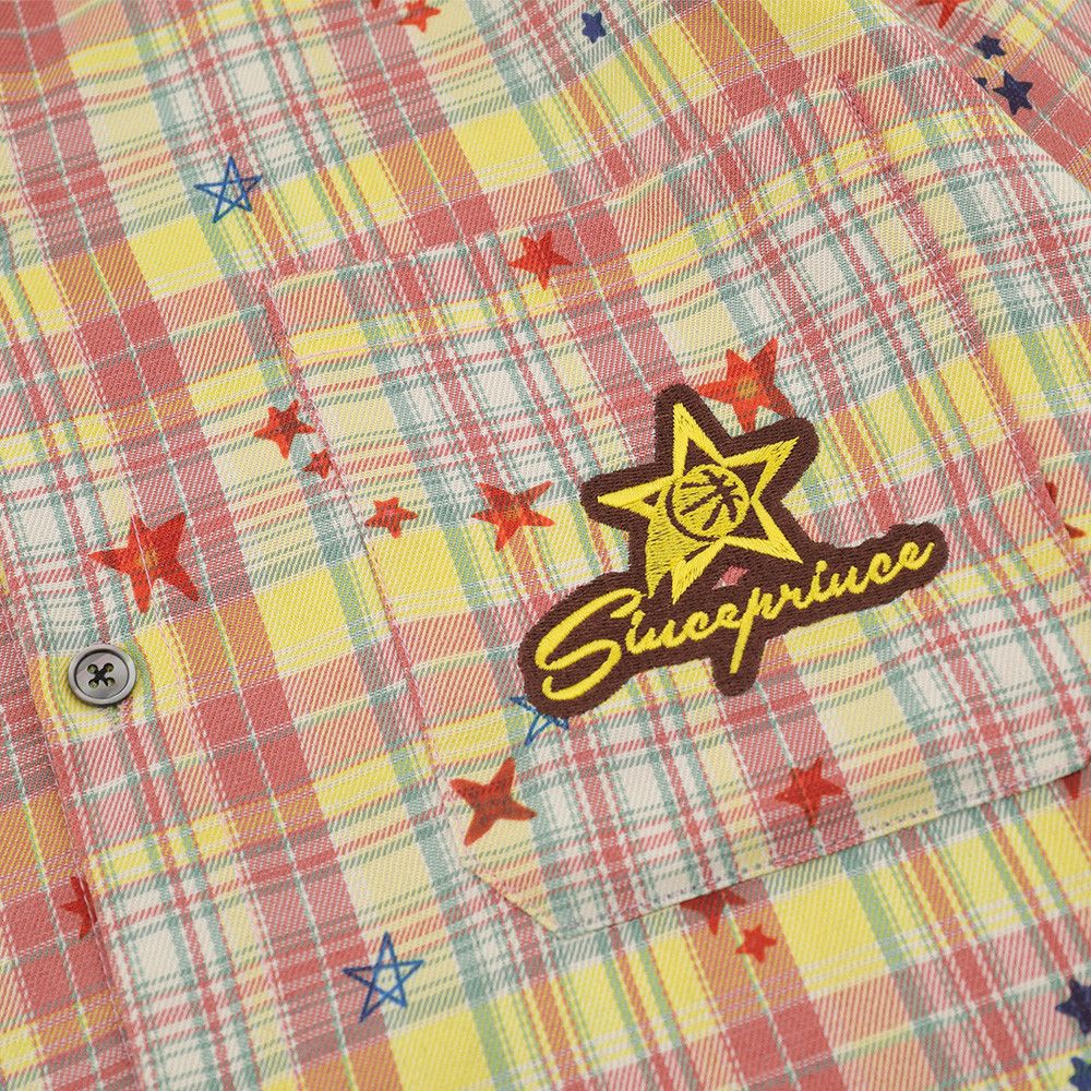 Vintage Men's loose American casual star plaid long-sleeved shirt Size US M / EU 48-50 / 2 - 4 Thumbnail