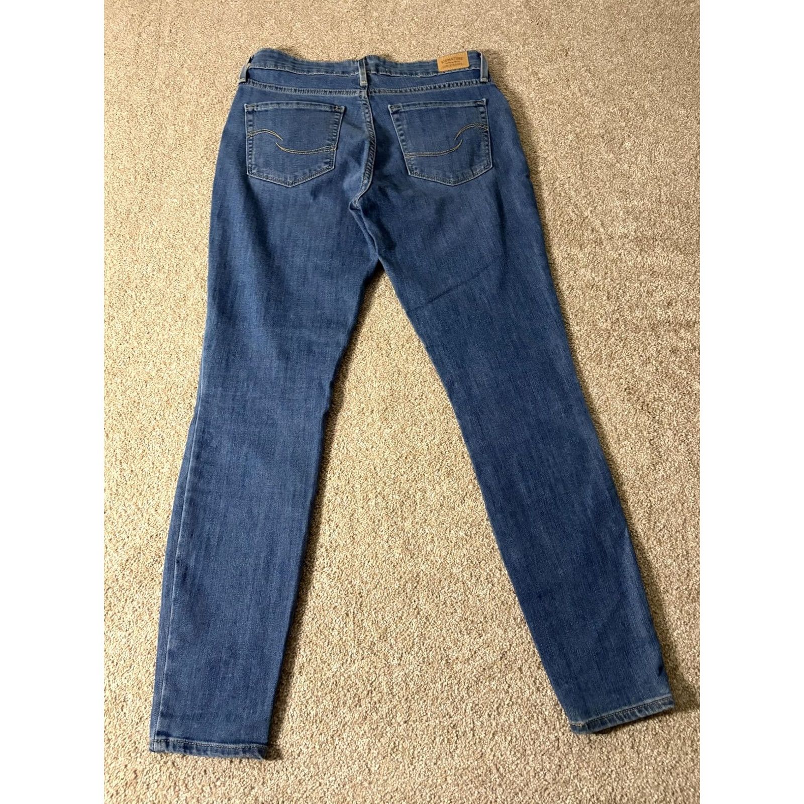 Vintage Signature Levi Strauss Jeans Womens 32 Blue Mid Rise Skinny Denim 32x28 Size 24" / US 00 / IT 34 - 6 Thumbnail