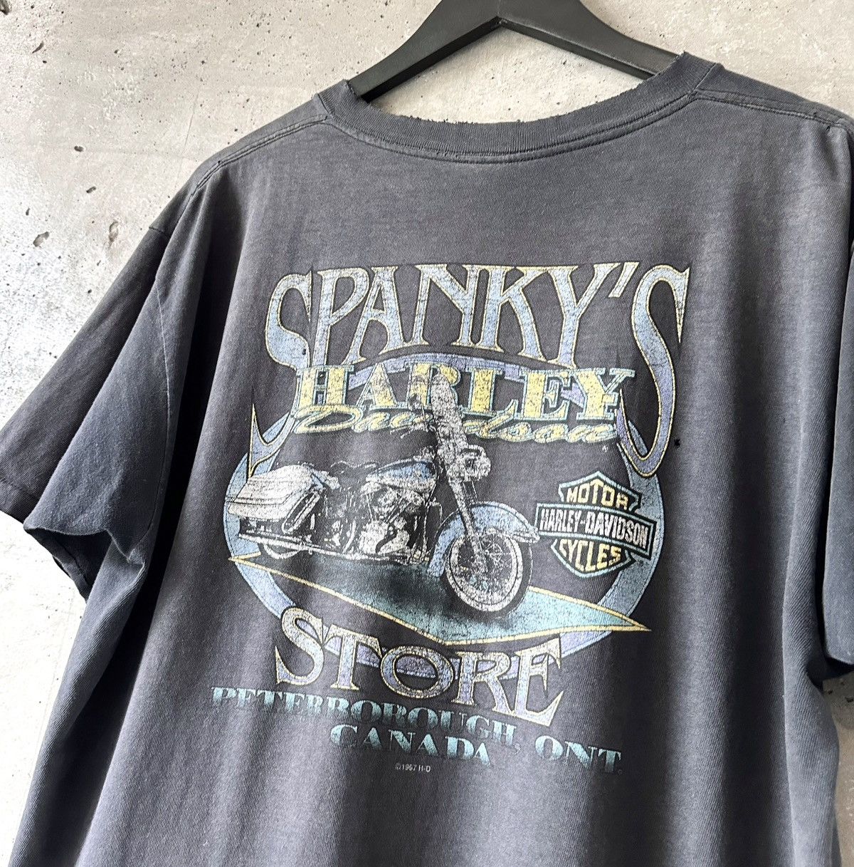 Harley Davidson VINTAGE 90s THRASHED Harley Davidson Shirt Size US XL / EU 56 / 4 - 2 Thumbnail